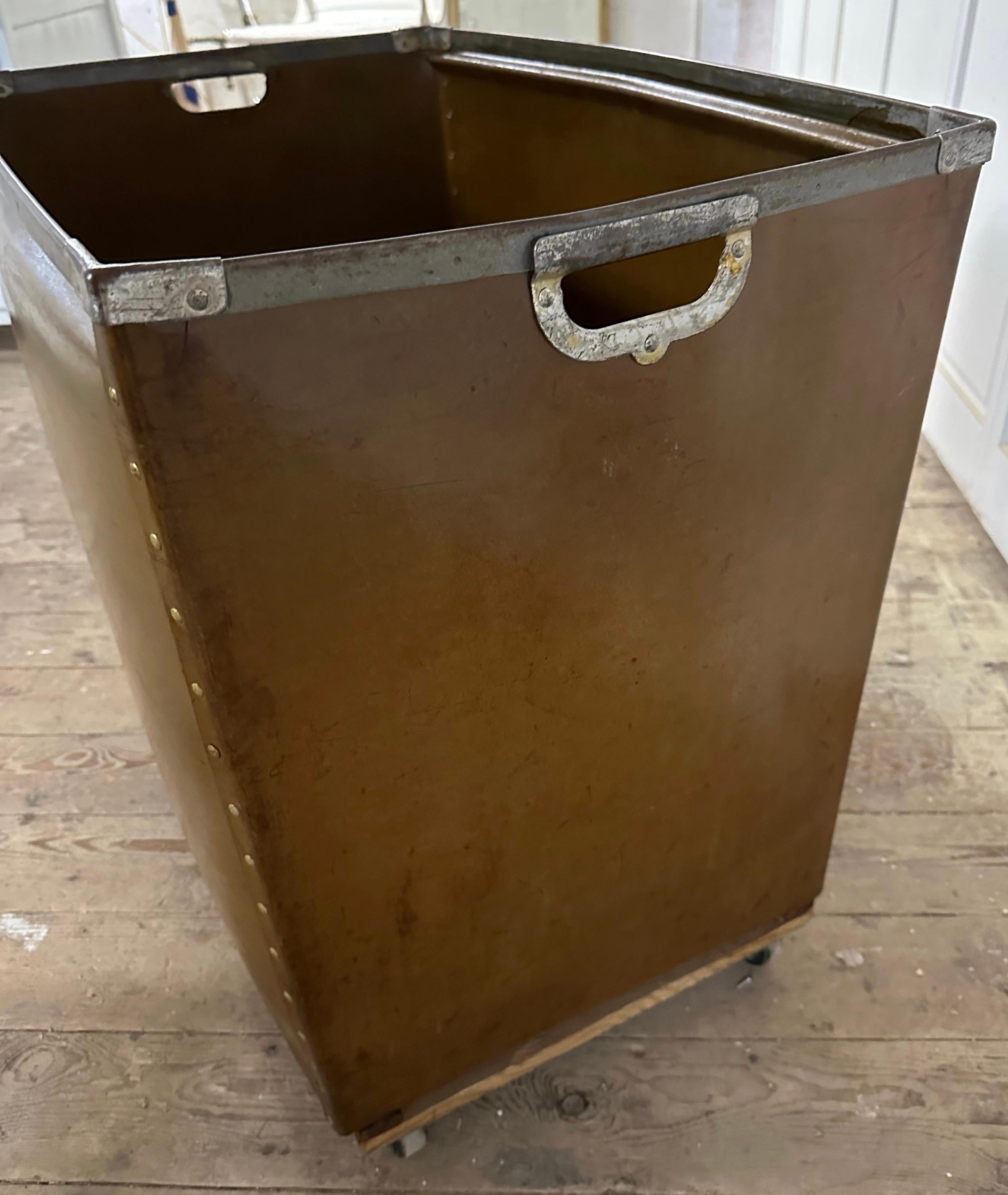 Large Vintage Mail Bin or Storage Cart In Good Condition For Sale In Sheffield, MA