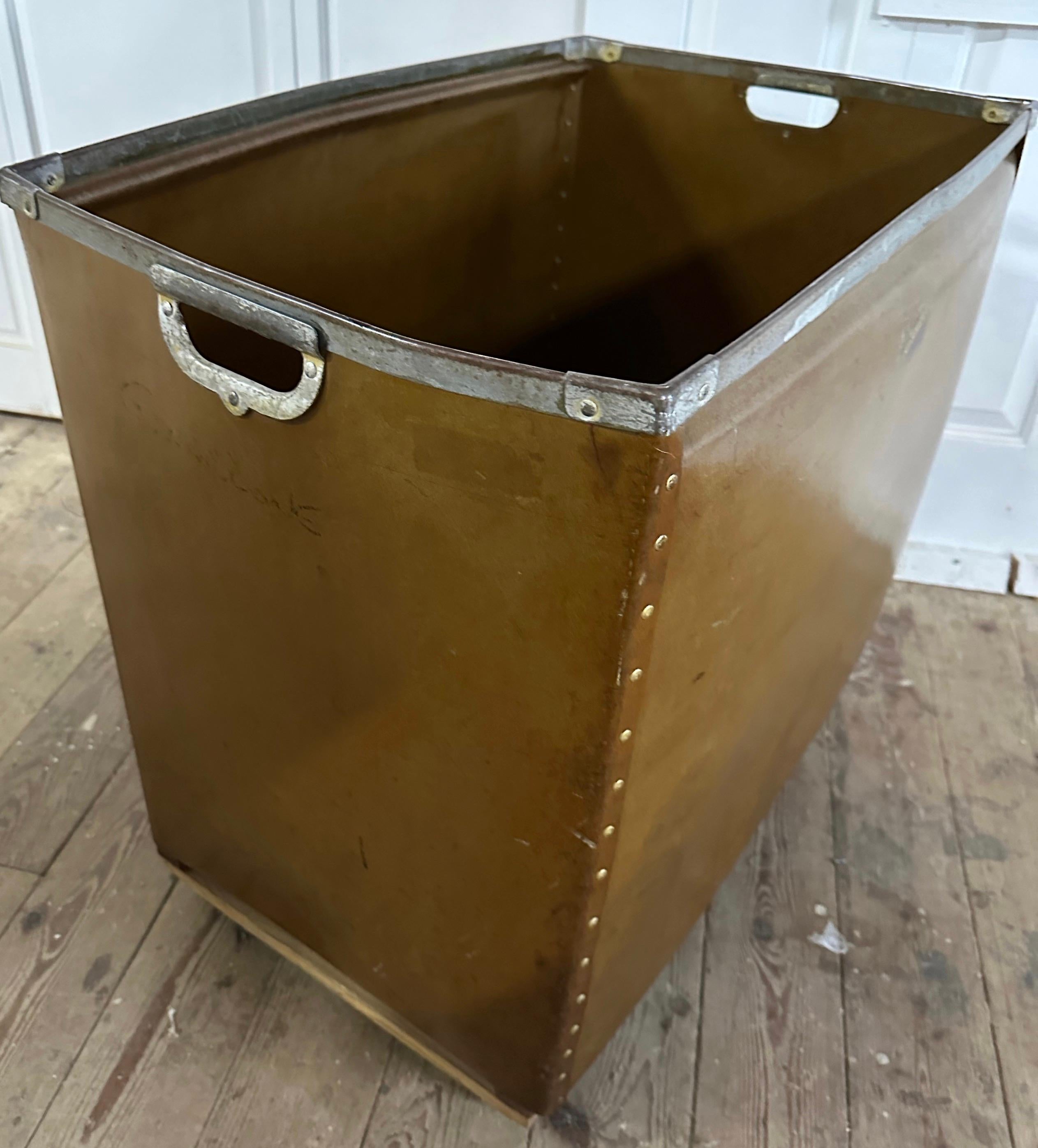 20th Century Large Vintage Mail Bin or Storage Cart For Sale