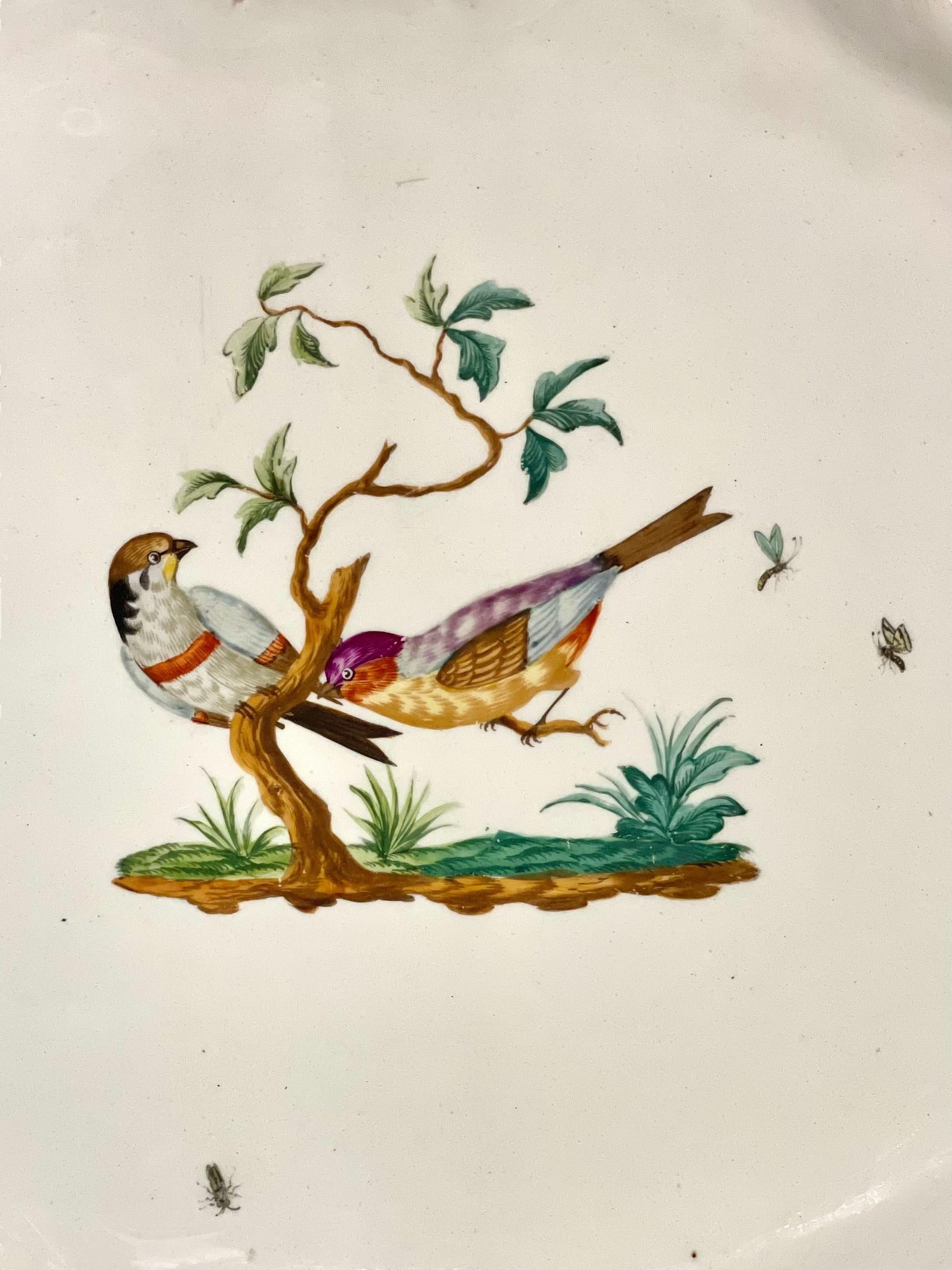 Polychromed 19th Century Large Majolica Serving Platter For Sale