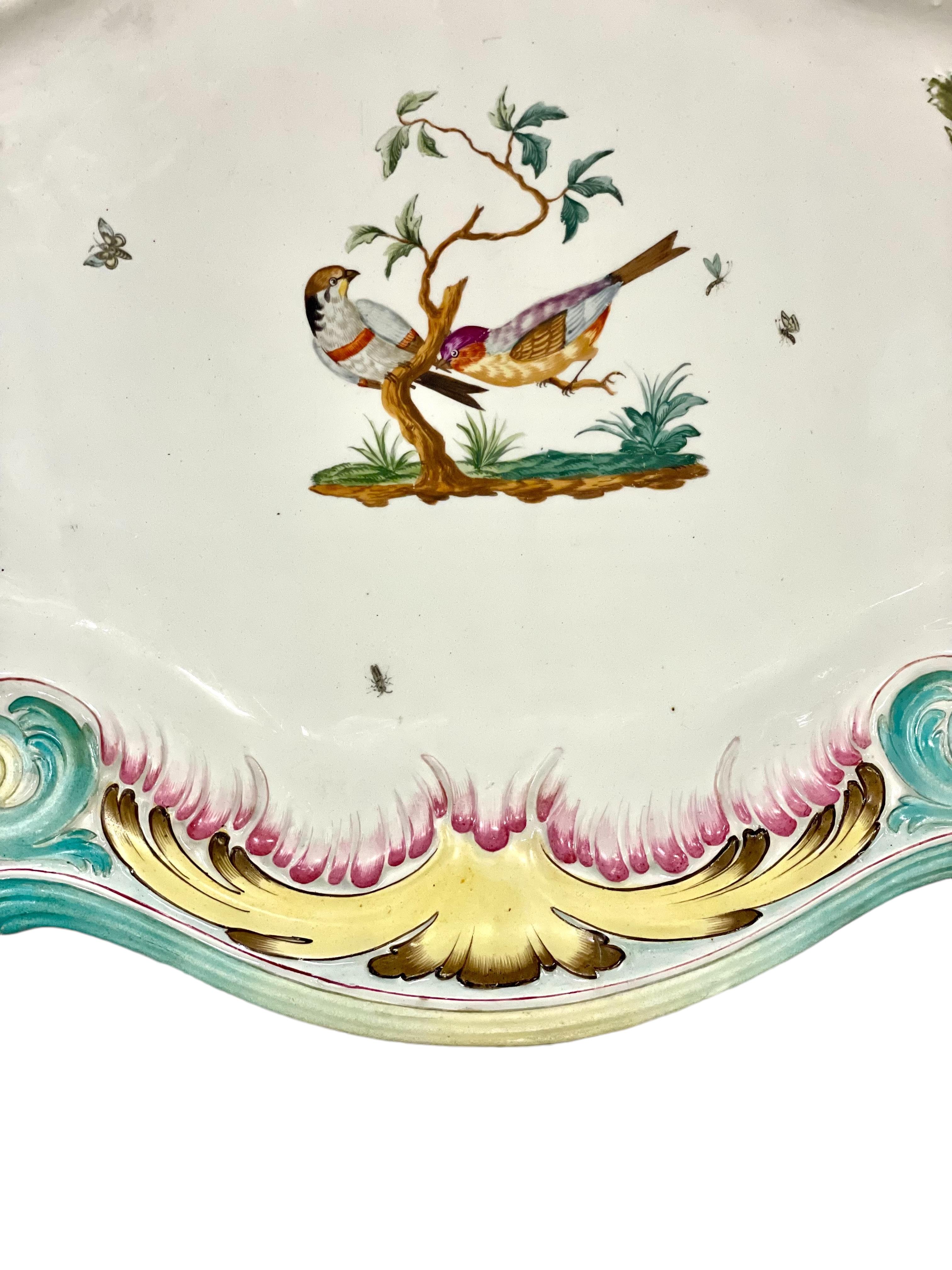 19th Century Large Majolica Serving Platter In Good Condition For Sale In LA CIOTAT, FR