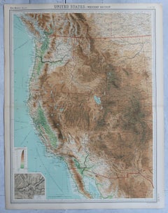 Large Vintage Maps of the United States, in 3 Sections, 1920