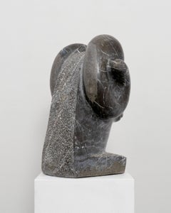 Large Vintage Marble Rams Head Sculpture