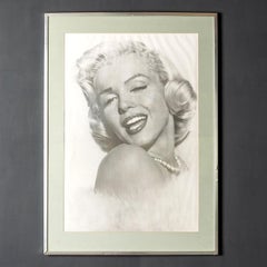 Large Vintage Marilyn Monroe Photographic Portrait Print by Frank Powolny, 1970s