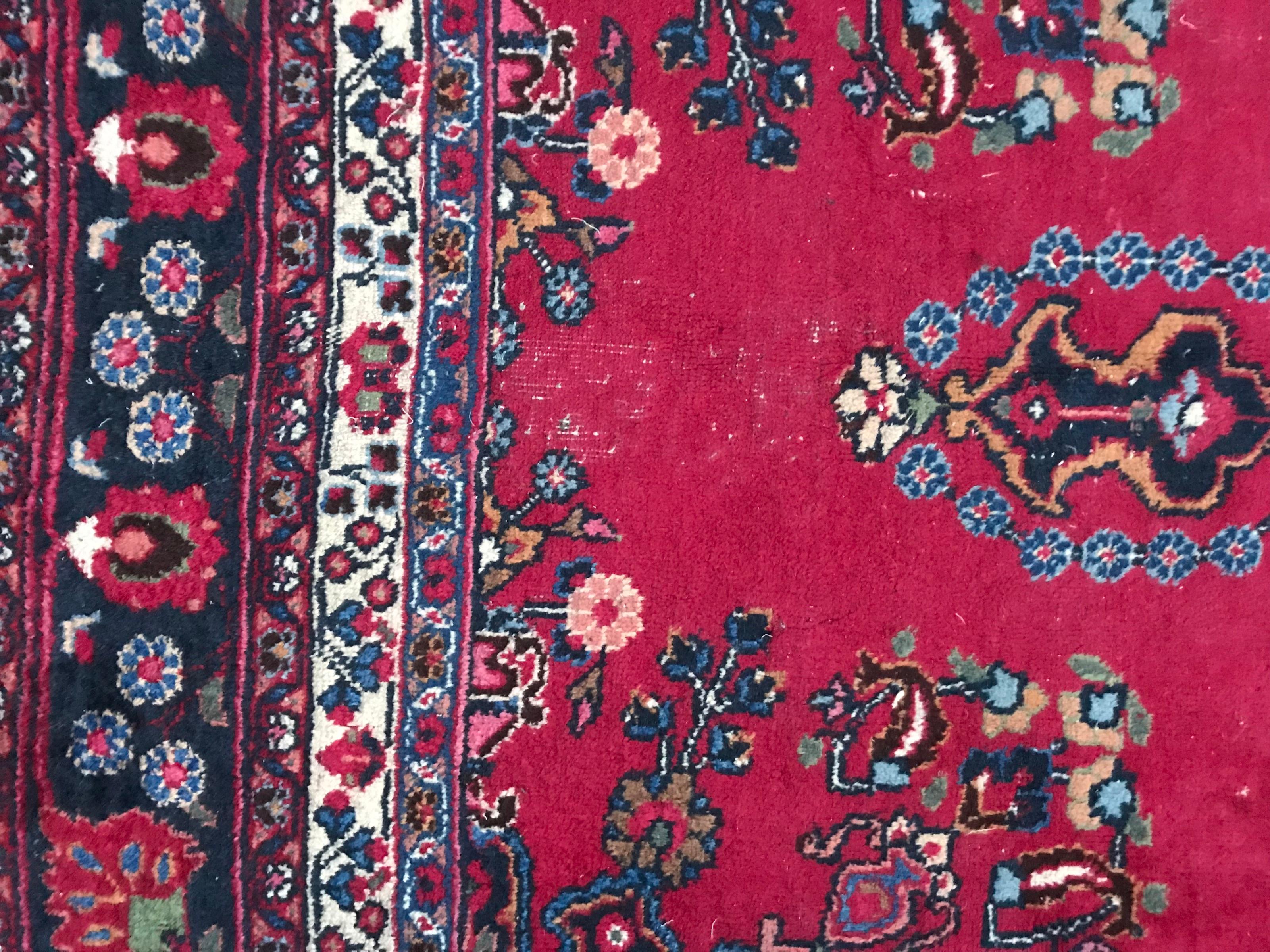 Bobyrug's Großer Vintage Mashhad-Teppich im Angebot 2