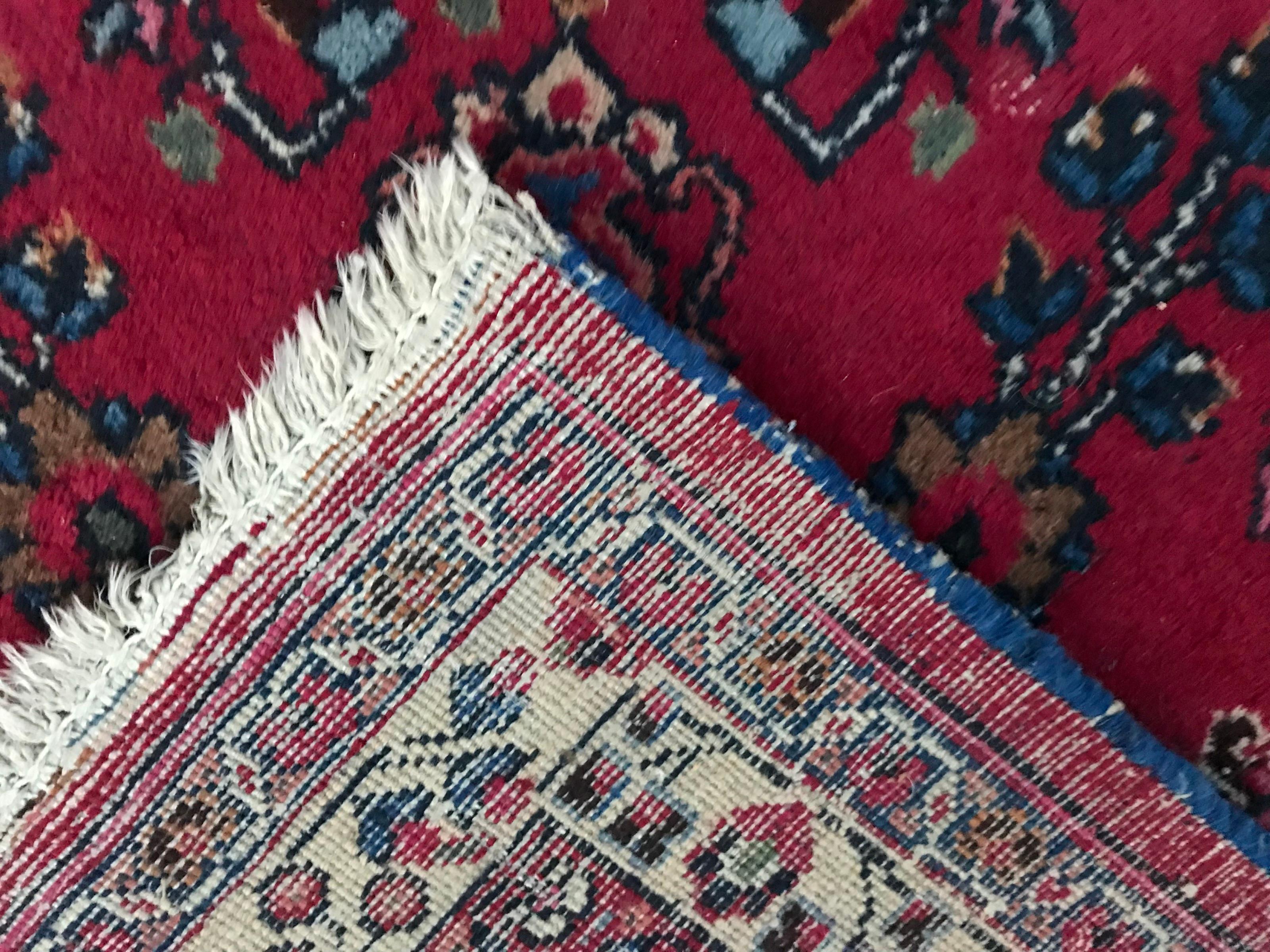 Bobyrug's Großer Vintage Mashhad-Teppich im Angebot 5