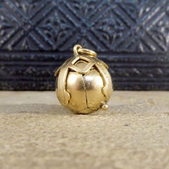 Large Vintage Masonic Folding Orb Gold Pendant in Silver and Gold