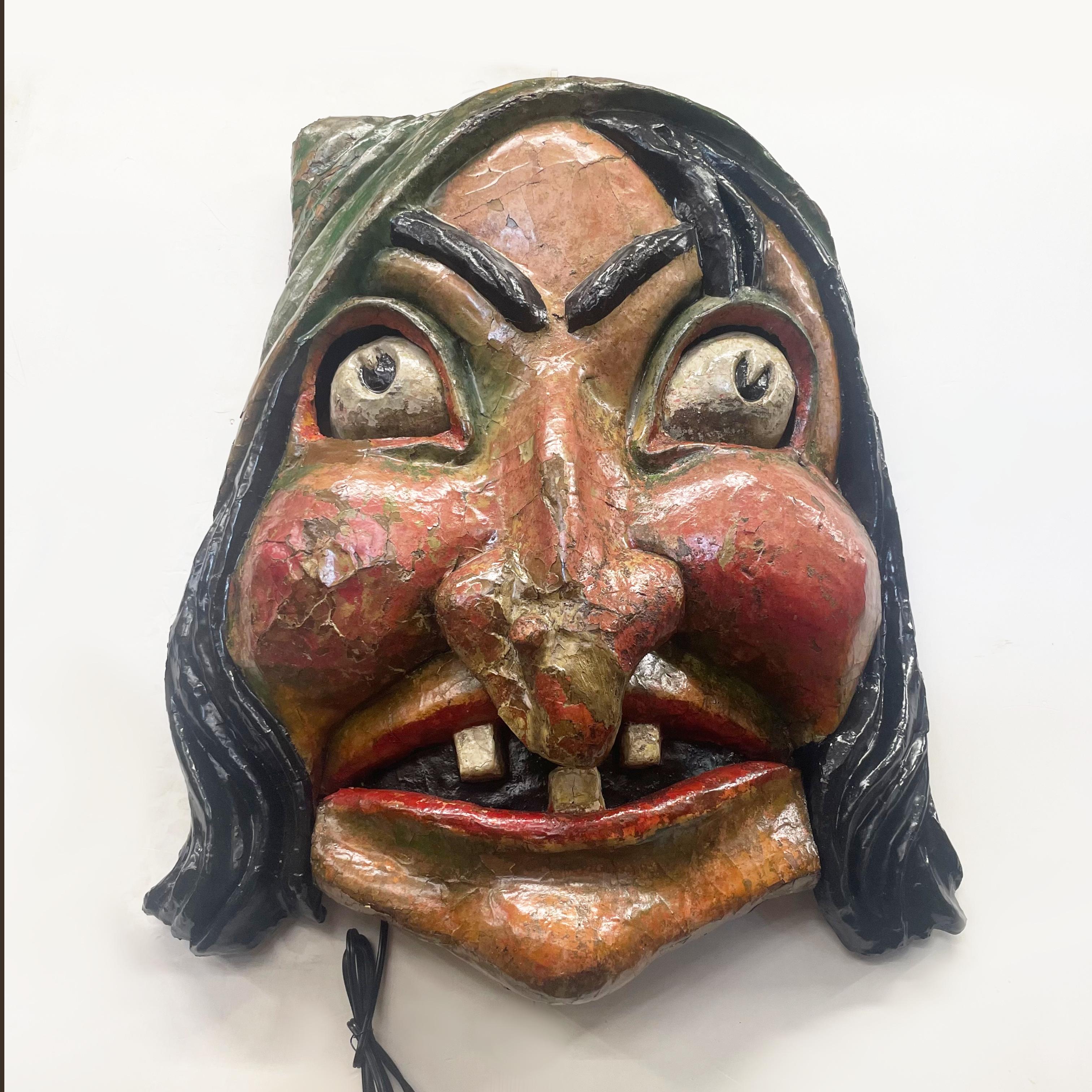 paper mache witch head