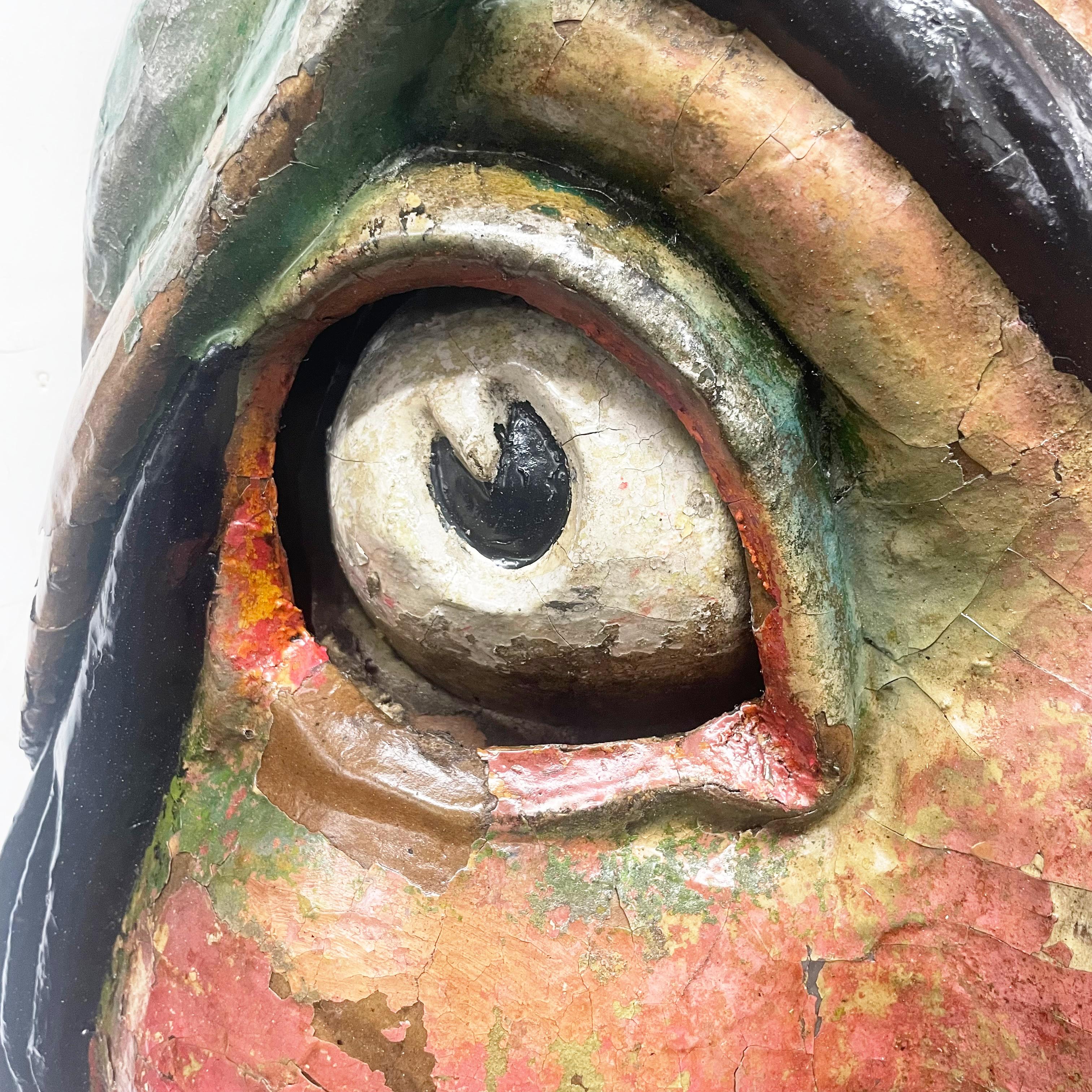 Mid-20th Century Large Vintage Mechanical Papier-Mâché Witches Head from Carnival Haunted House