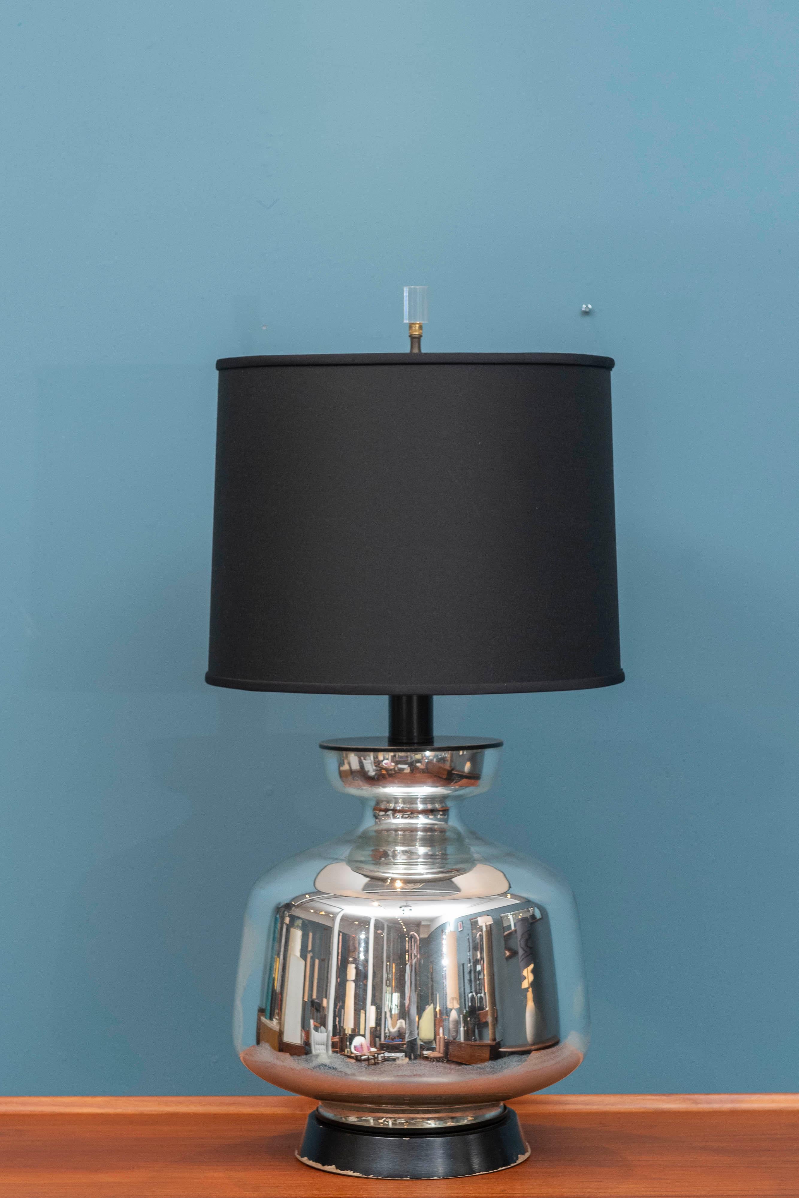 Grande lampada da tavolo in vetro di mercurio vintage in vendita 3