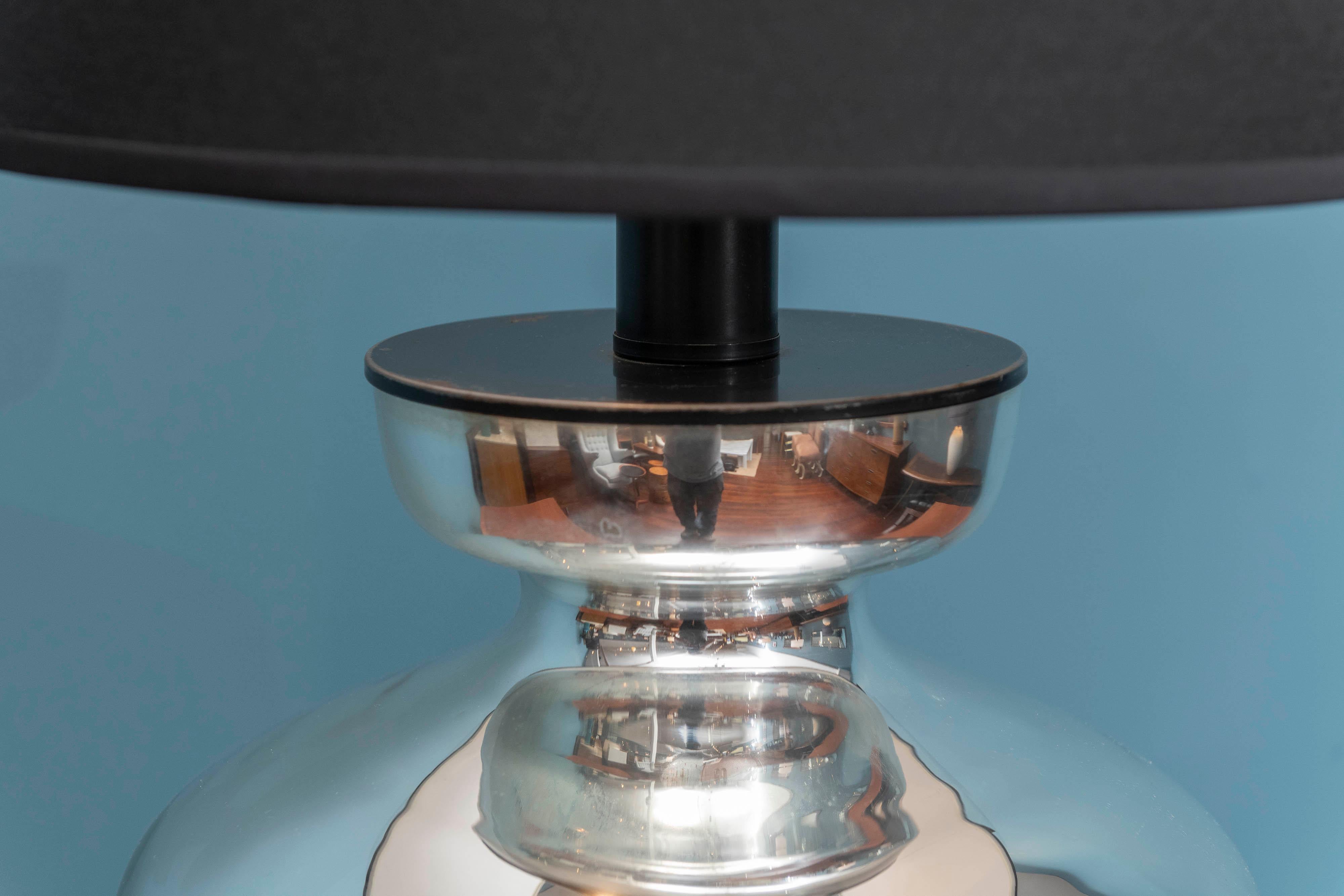 Americano Grande lampada da tavolo in vetro di mercurio vintage in vendita
