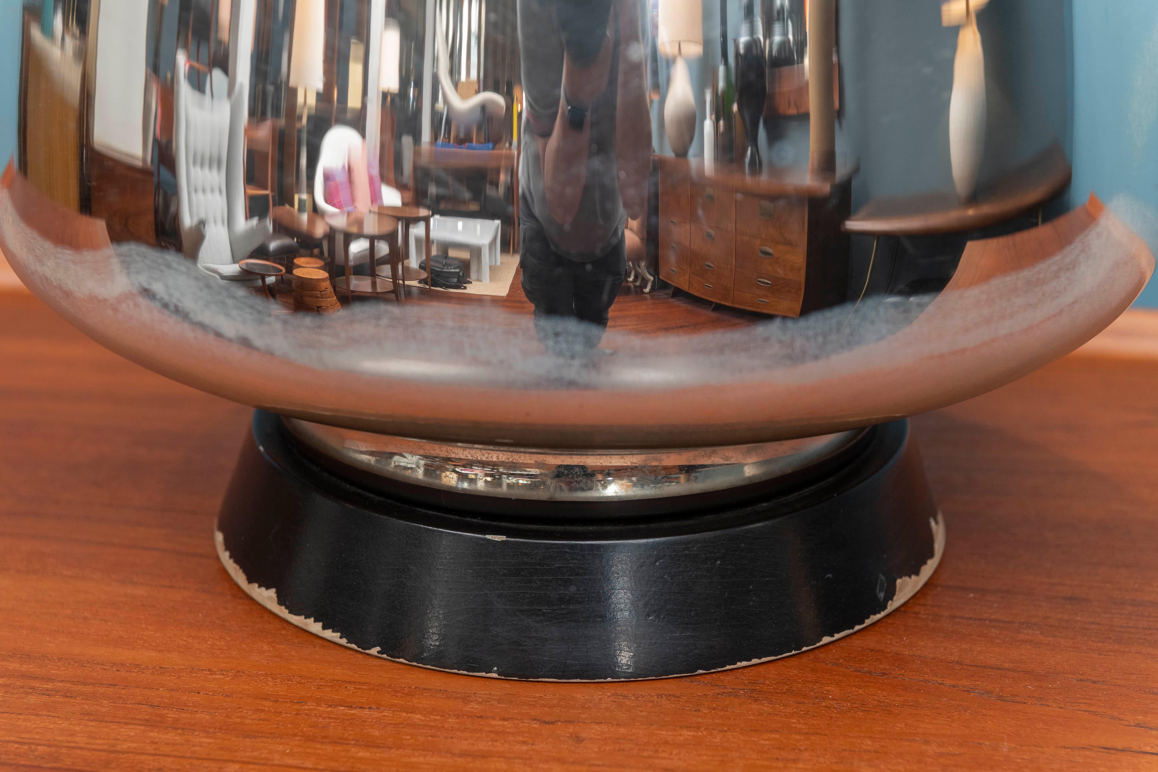 Vetro mercurizzato Grande lampada da tavolo in vetro di mercurio vintage in vendita