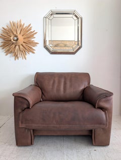 Großer Vintage-Sessel aus Büffelleder von Leolux, Holland, 1970er Jahre