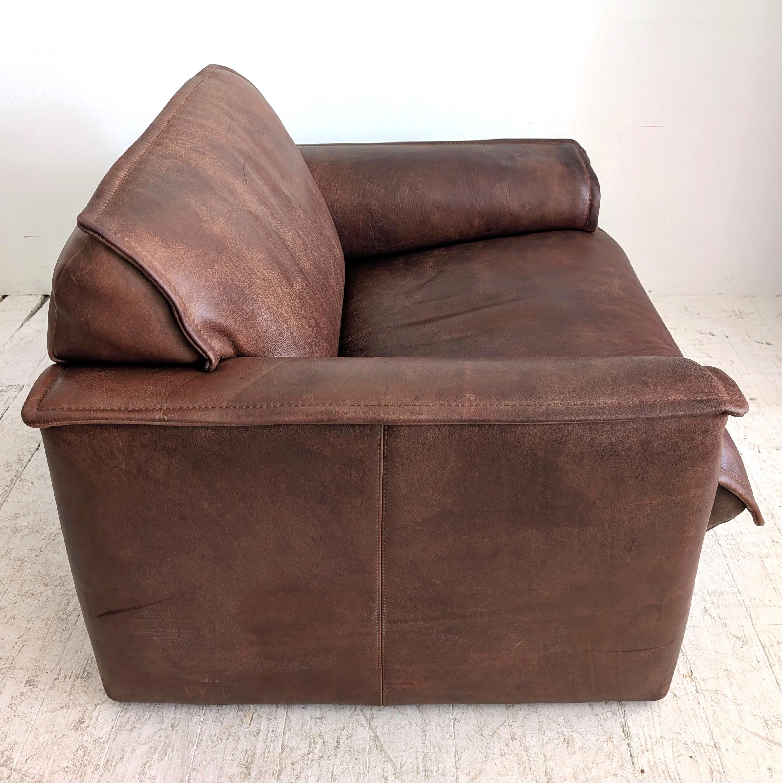 Grand fauteuil vintage en cuir de buffle du milieu du siècle par Leolux, Hollande, années 1970 en vente 2