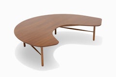 Large Vintage Mid Century "Crescent" Coffee Table by Greta Grossman