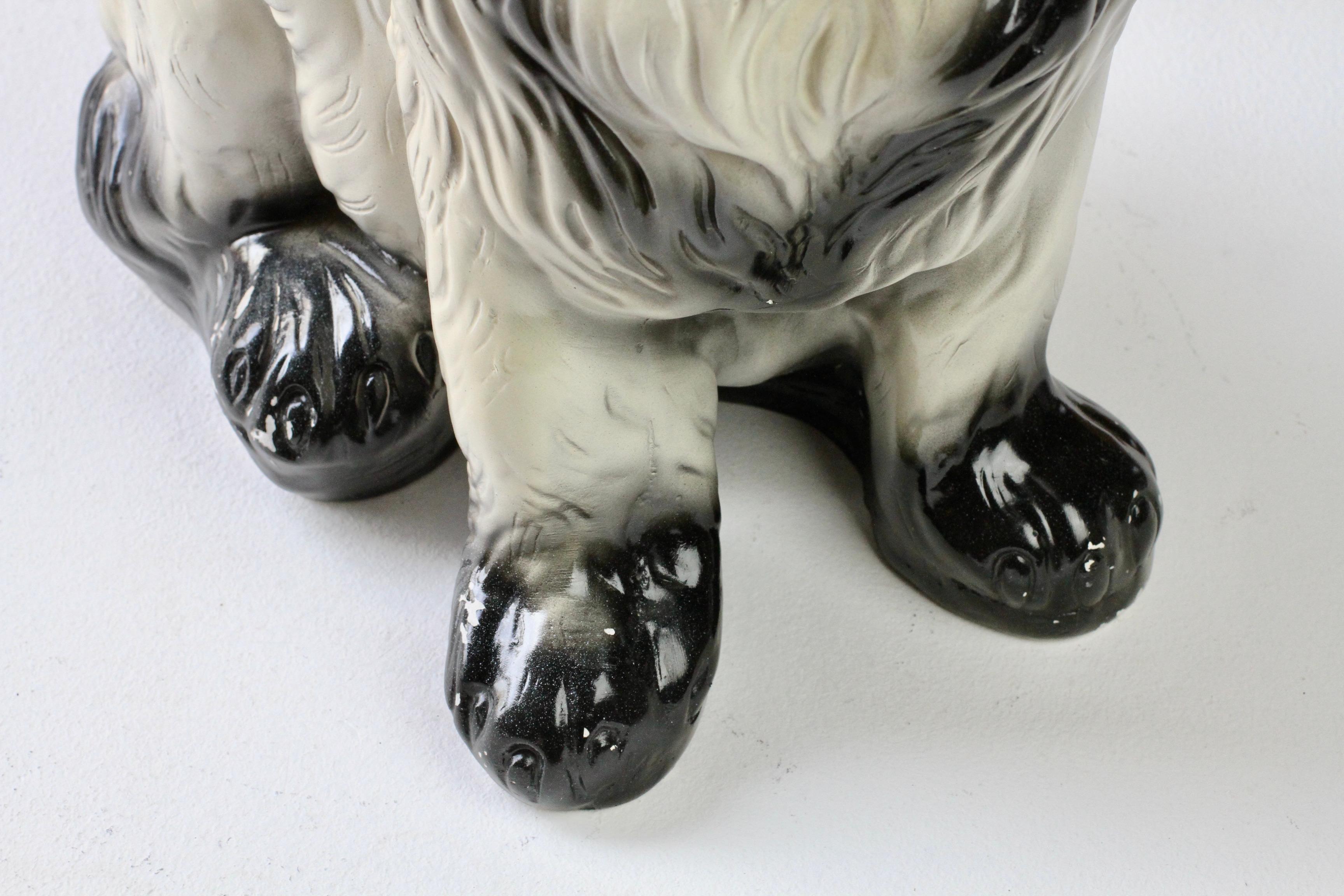 Grande scultura di cane San Bernardo in ceramica smaltata della metà del secolo scorso, circa 1960 in vendita 10