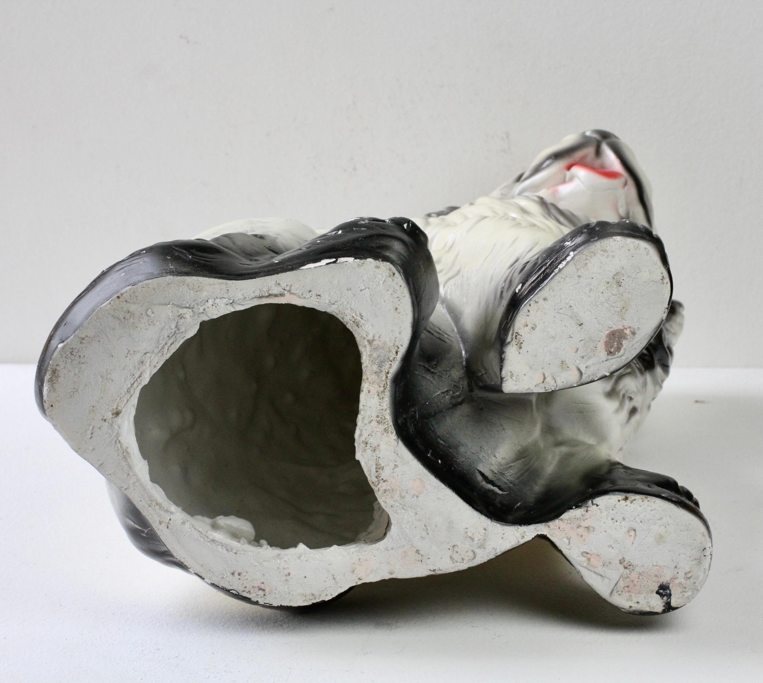 Grande scultura di cane San Bernardo in ceramica smaltata della metà del secolo scorso, circa 1960 in vendita 12
