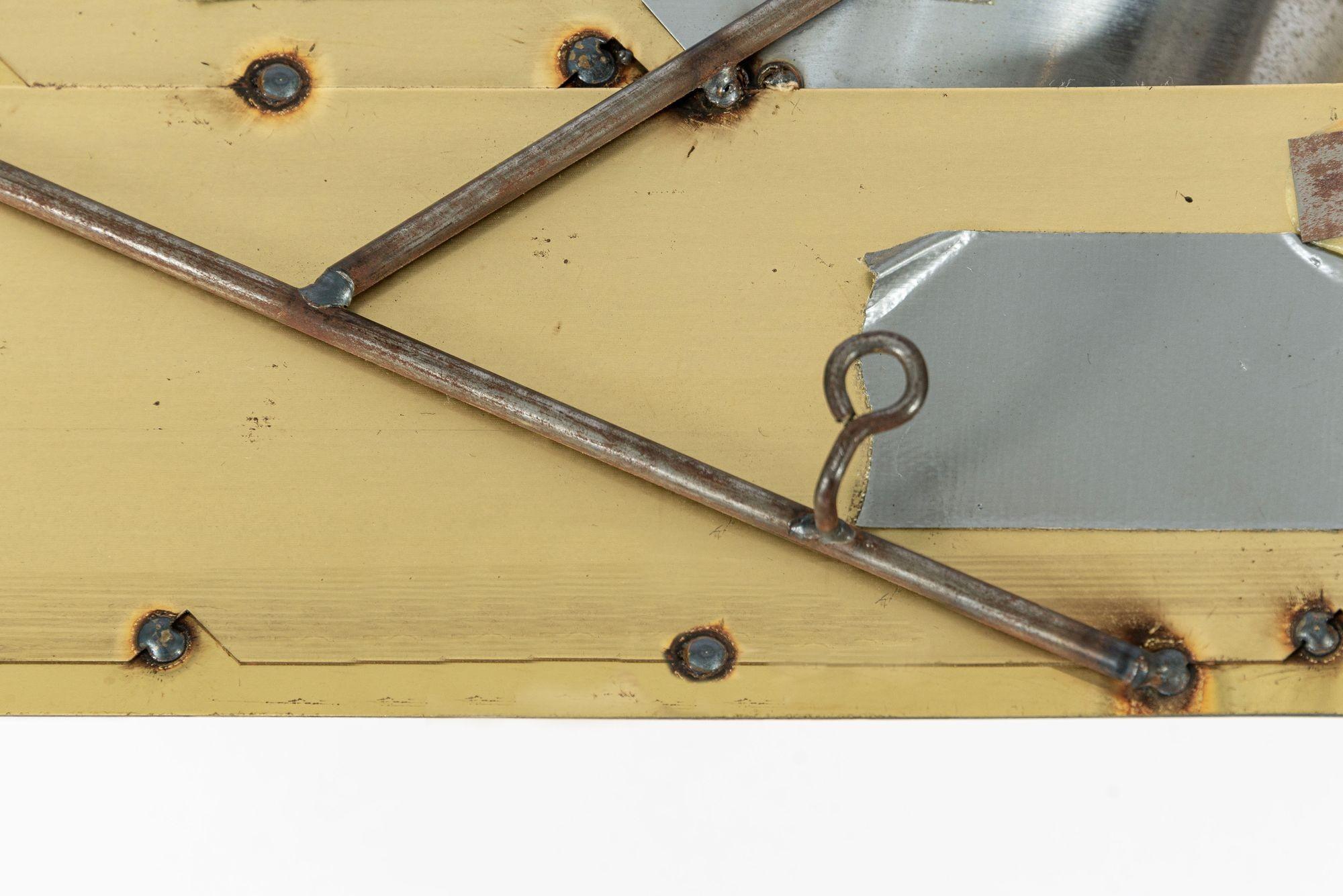 Große Vintage Mid Century Metal Ribbon Wall Art Skulptur von Curtis Jere 1980s im Angebot 4