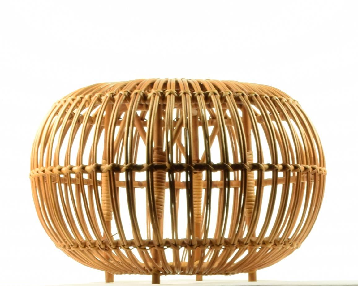 Franco Albini for Vittorio Bonacina,
Ottoman, designed late 1950s-early 1960s, this is an original vintage piece.
Rattan cane.

A striking looking and versatile piece of furniture, a great addition to any room.
Overall good condition with only