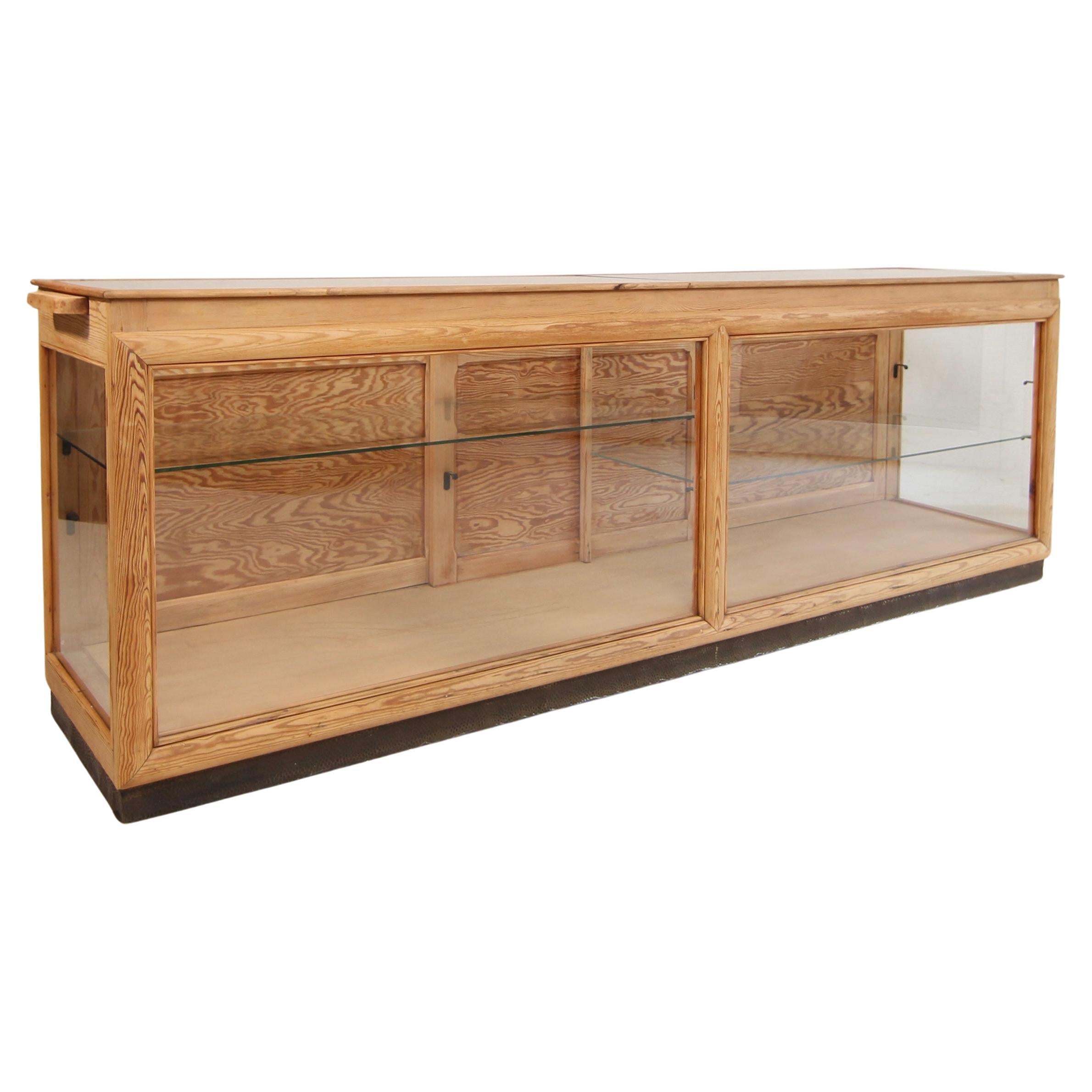 Large Vintage Mid-Century Shop Display Counter