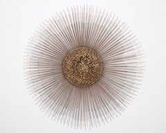 Large Vintage Mid Century "Sunburst" Wall Sculpture by William & Bruce Friedle