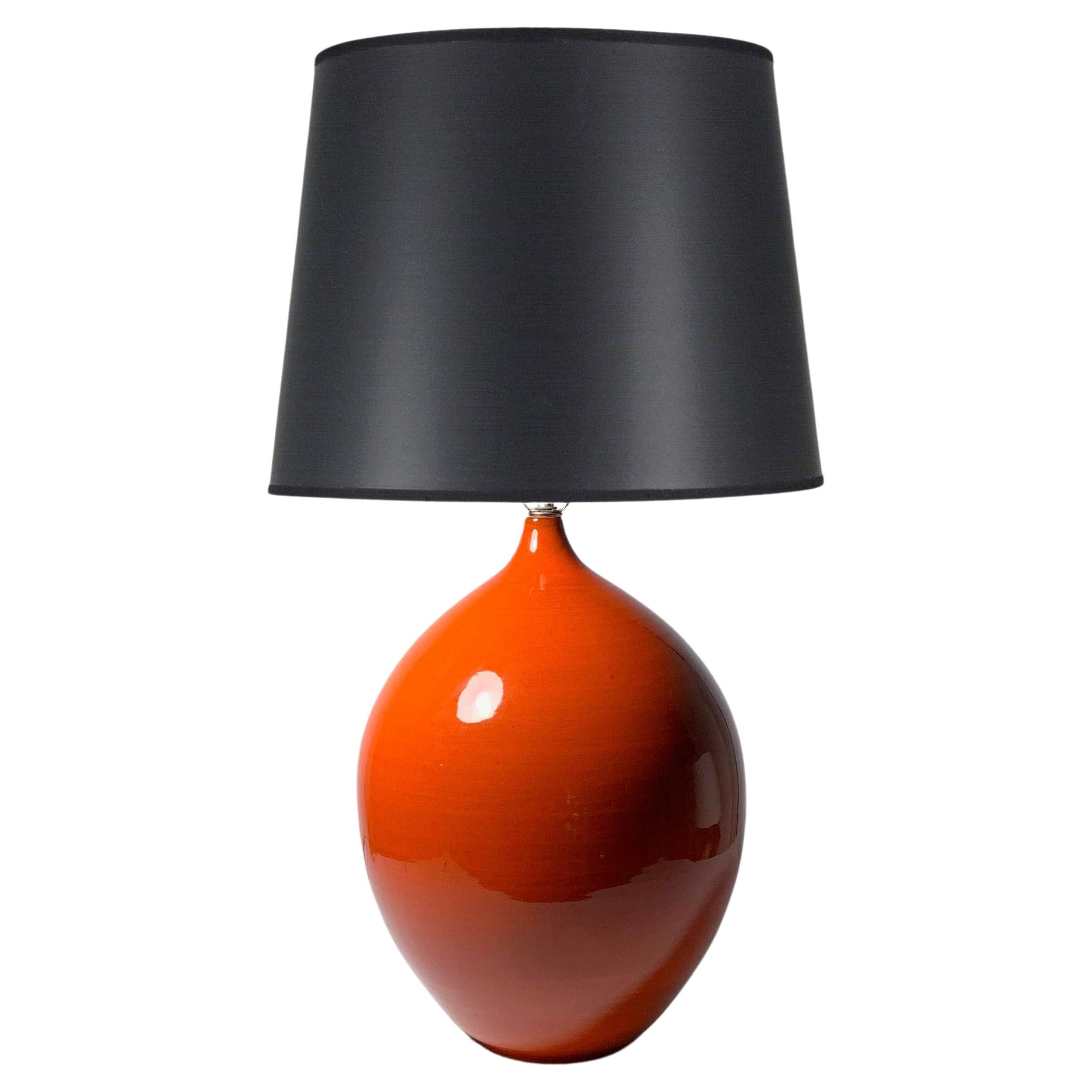 Grande lampe vintage en céramique du milieu du siècle dernier à la manière de Jacques et Dani Rue en vente