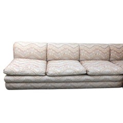 Large Vintage Milo Baughman Style Sectional Sofa