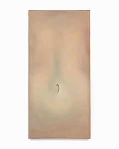 Large Vintage Minimalist Painting of Female Torso
