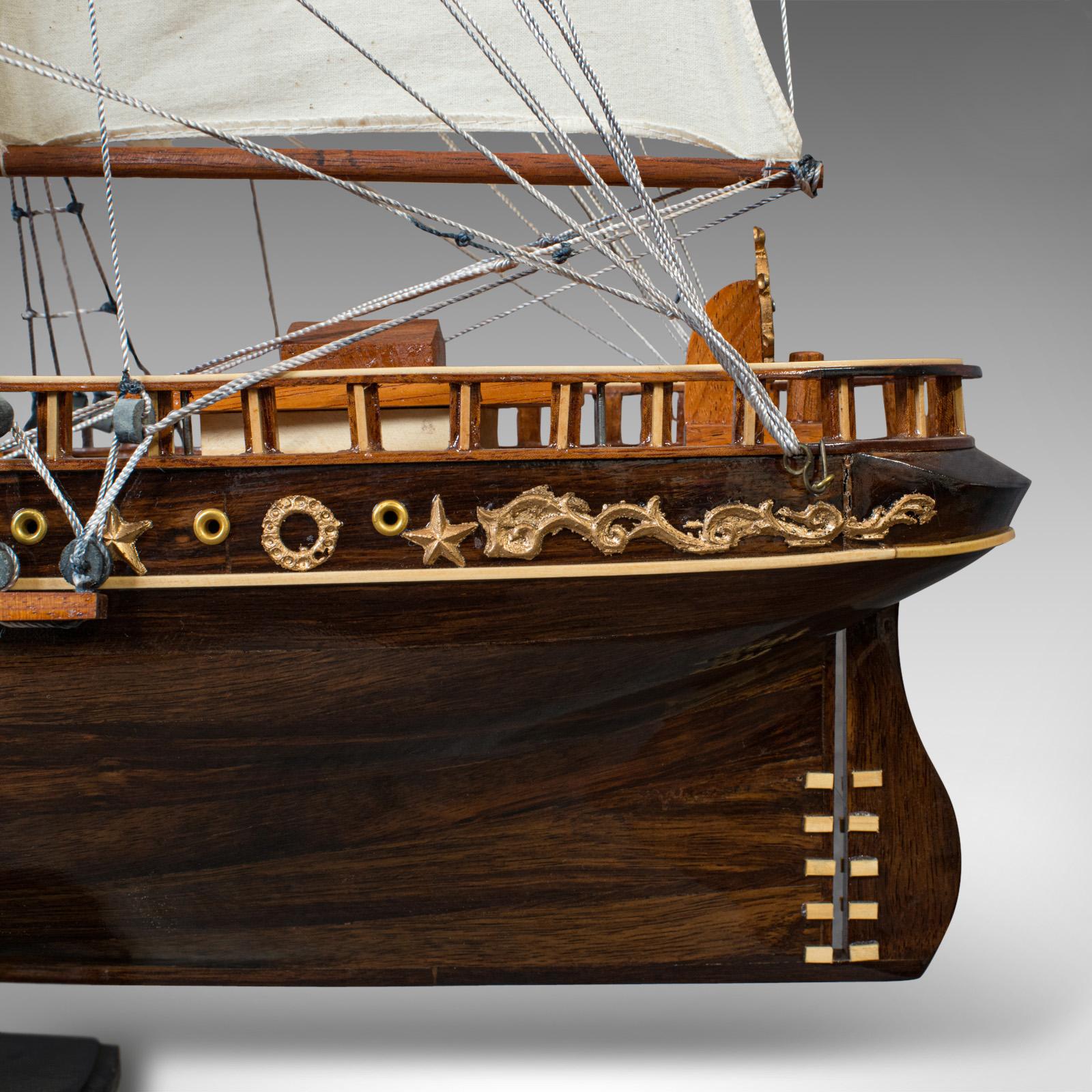 Large Vintage Model, Cutty Sark, English, Mahogany, Collectible, Ship, Display 4