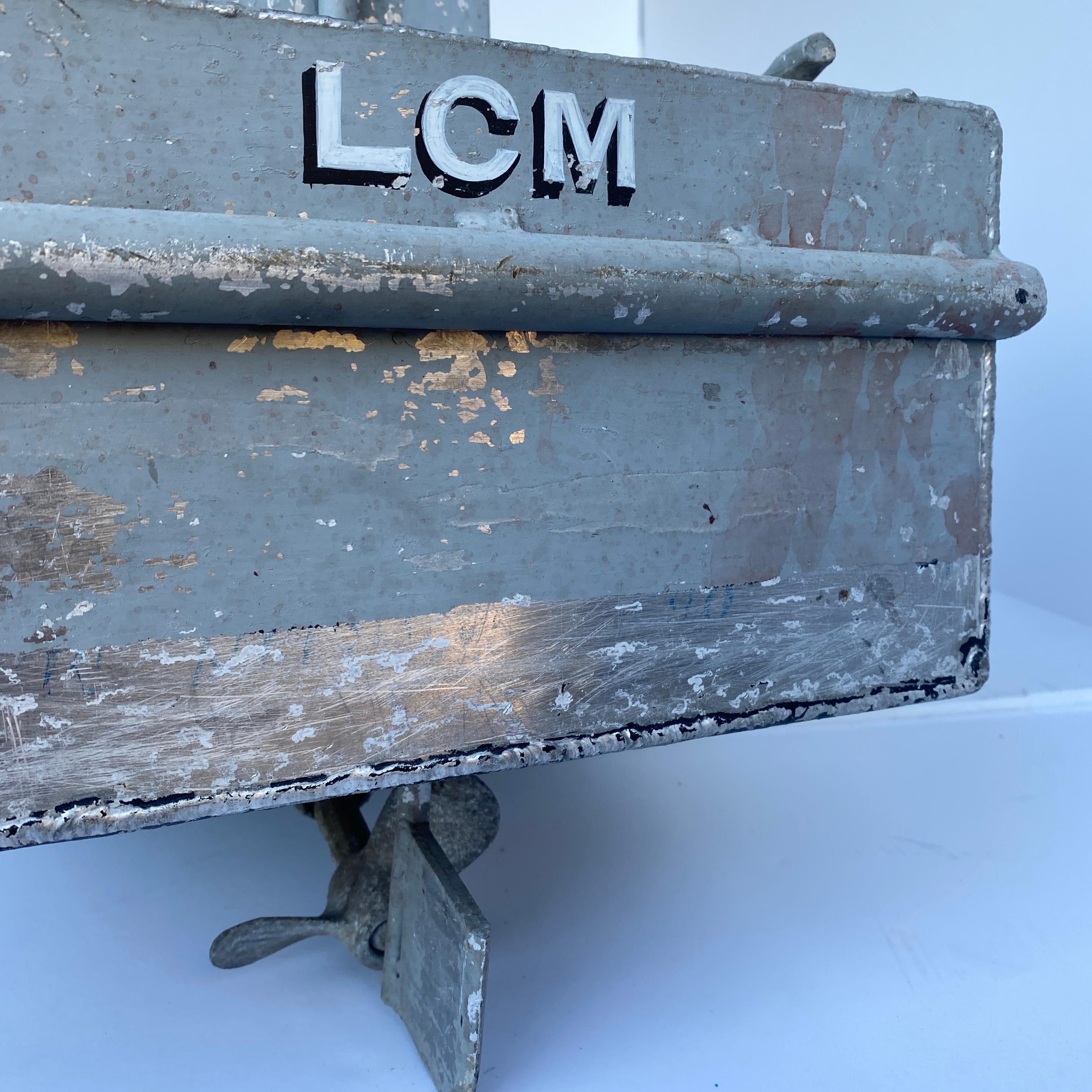 Aluminum Large Vintage Model LCM USN Landing Craft For Sale