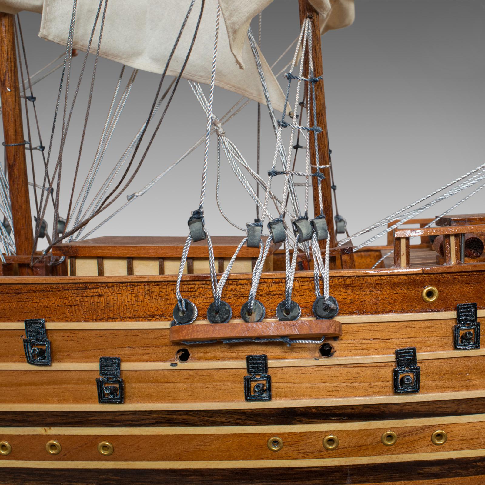 Large Vintage Model Ship, Napoleon, English, Mahogany, Collectible, Display 2