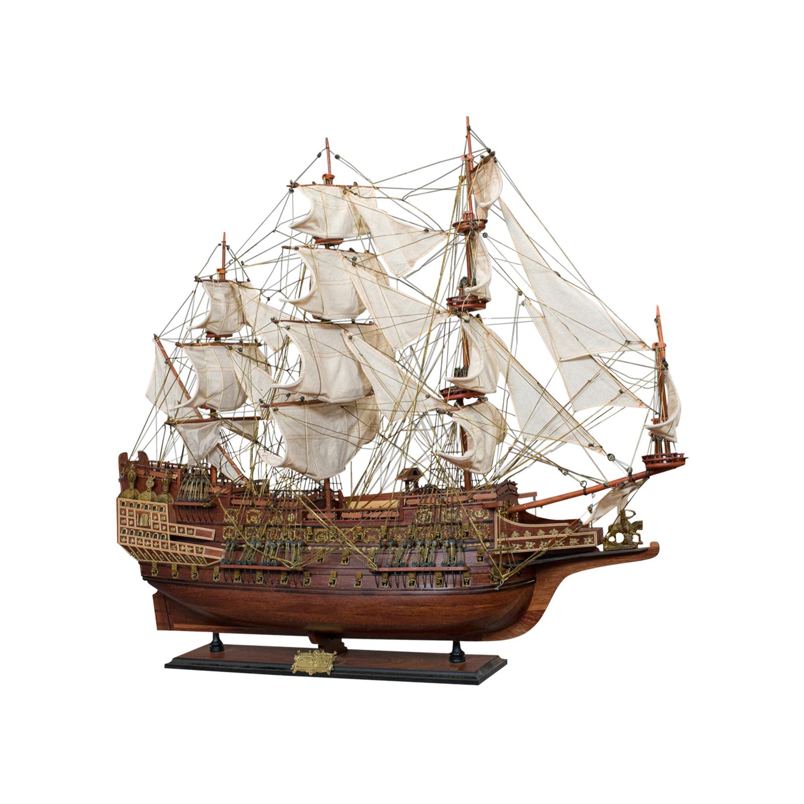 Large Vintage Model, Sovereign of the Seas, English, Mahogany, Collectible, Ship