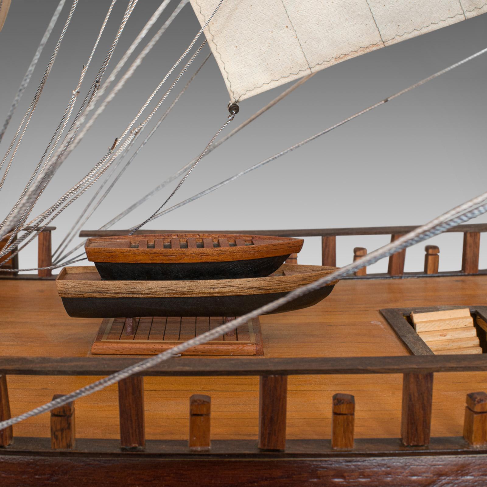 Large Vintage Model, the Bounty, English, Mahogany, Collectible, Ship, Display 2