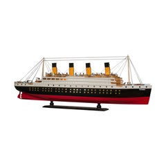 Large Vintage Model Titanic, English, Collectible, Model, Ship, Display, Lights