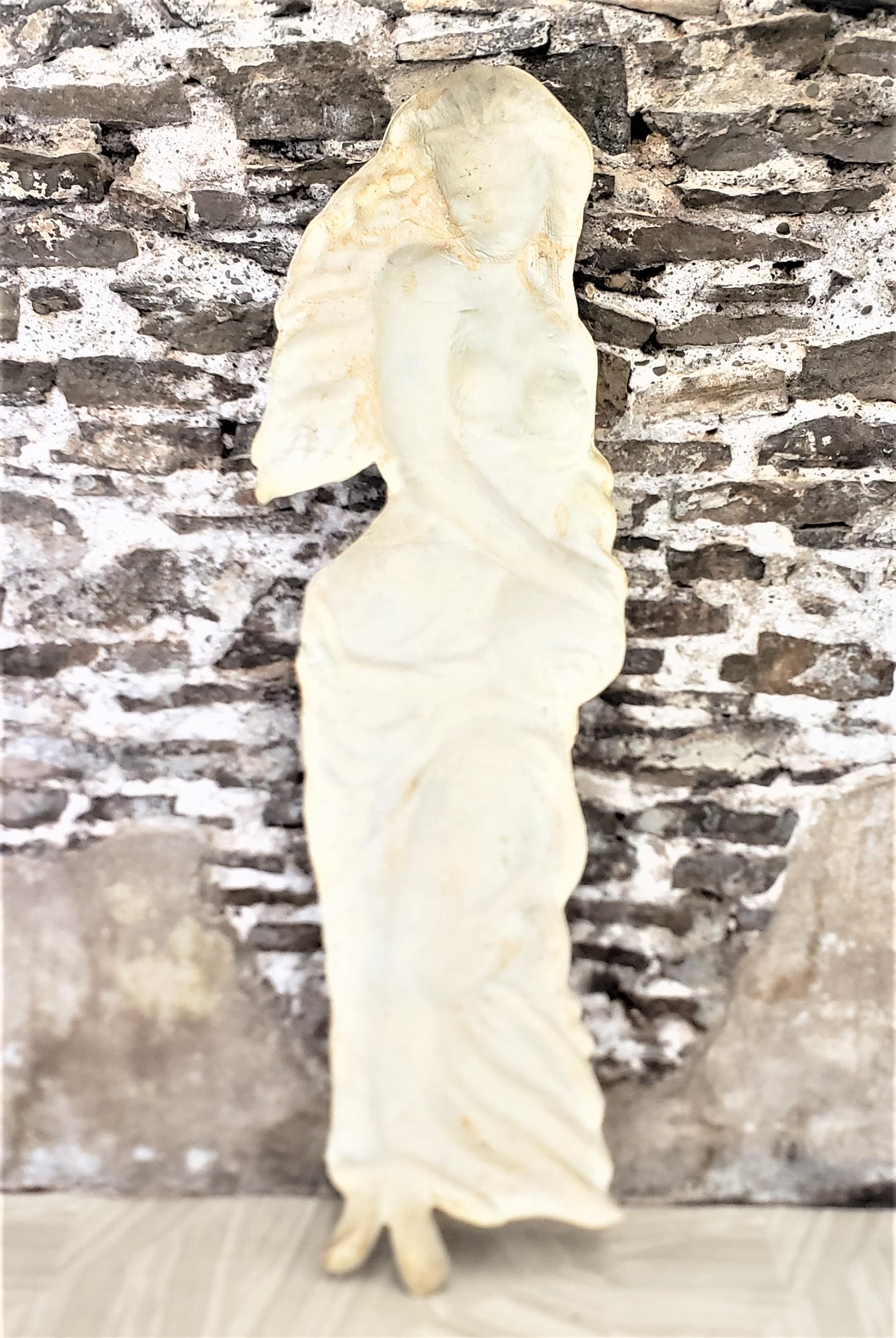 Large Vintage Molded Semi-Nude Neoclassical Styled Female Relief Wall Sculpture In Good Condition For Sale In Hamilton, Ontario