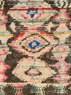 Large Vintage Moroccan Berber Boucherouite runner curated by Breuckelen Berber