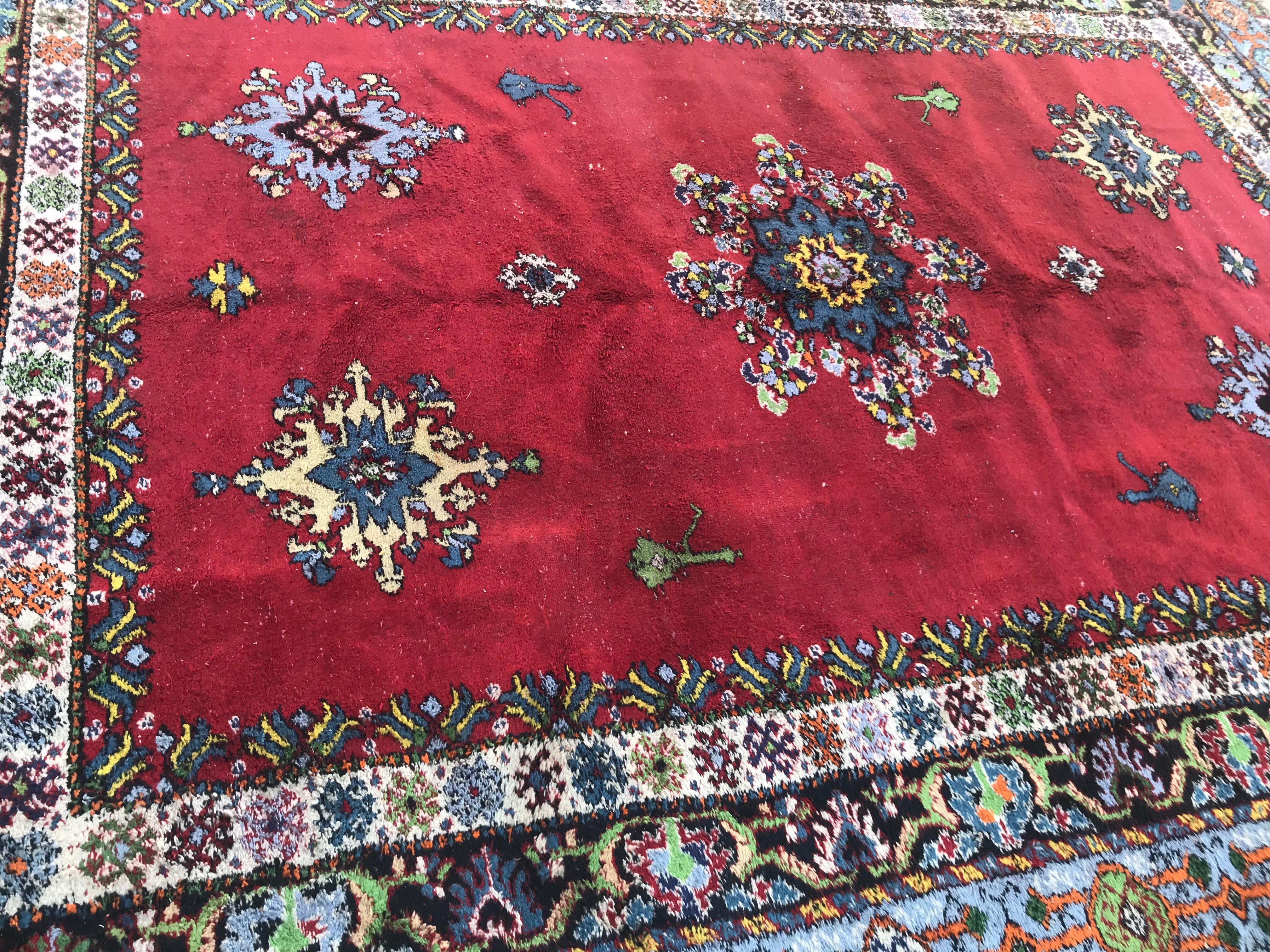 Large Vintage Moroccan Rabat Rug 6