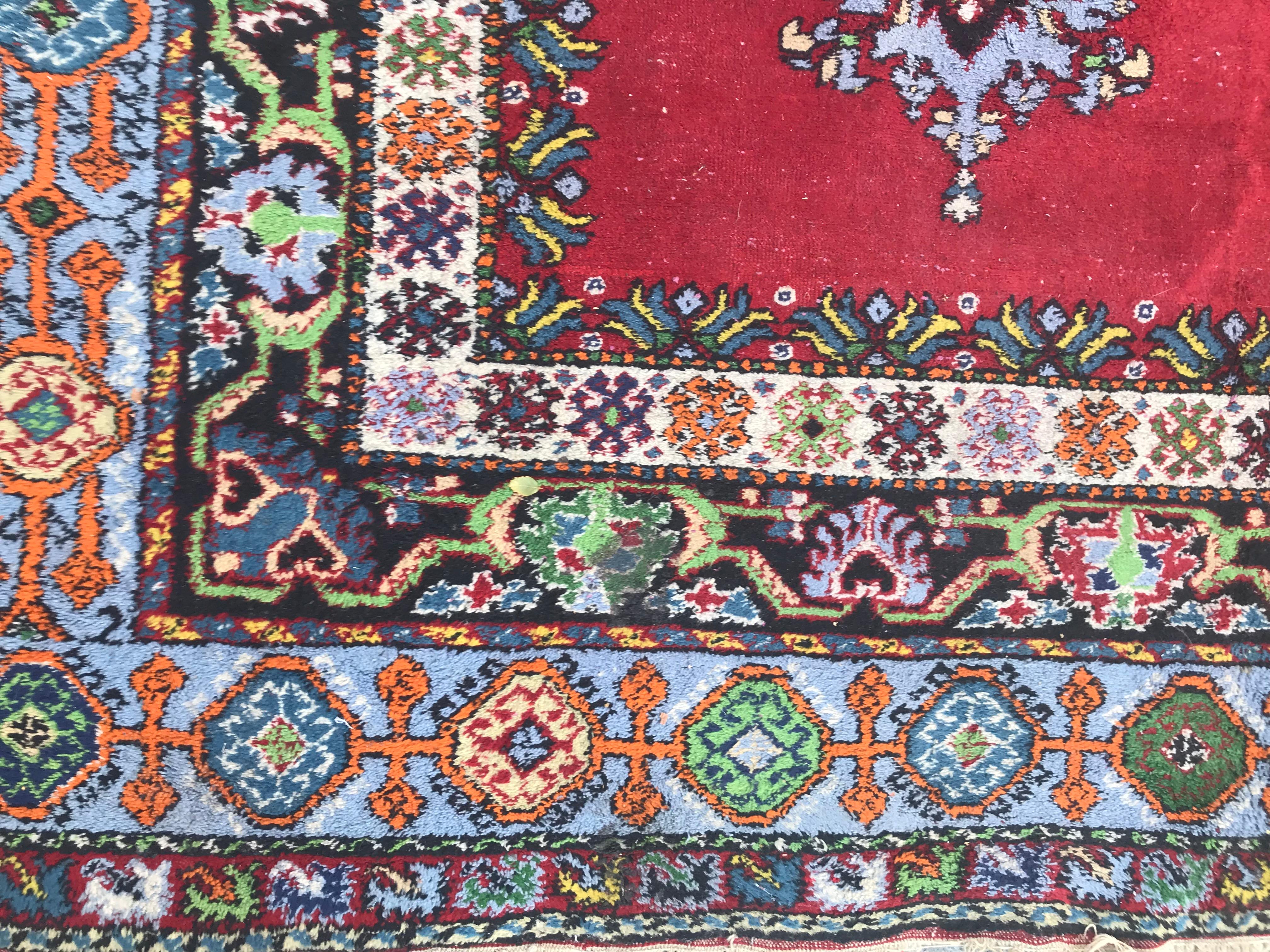 Large Vintage Moroccan Rabat Rug In Good Condition In Saint Ouen, FR