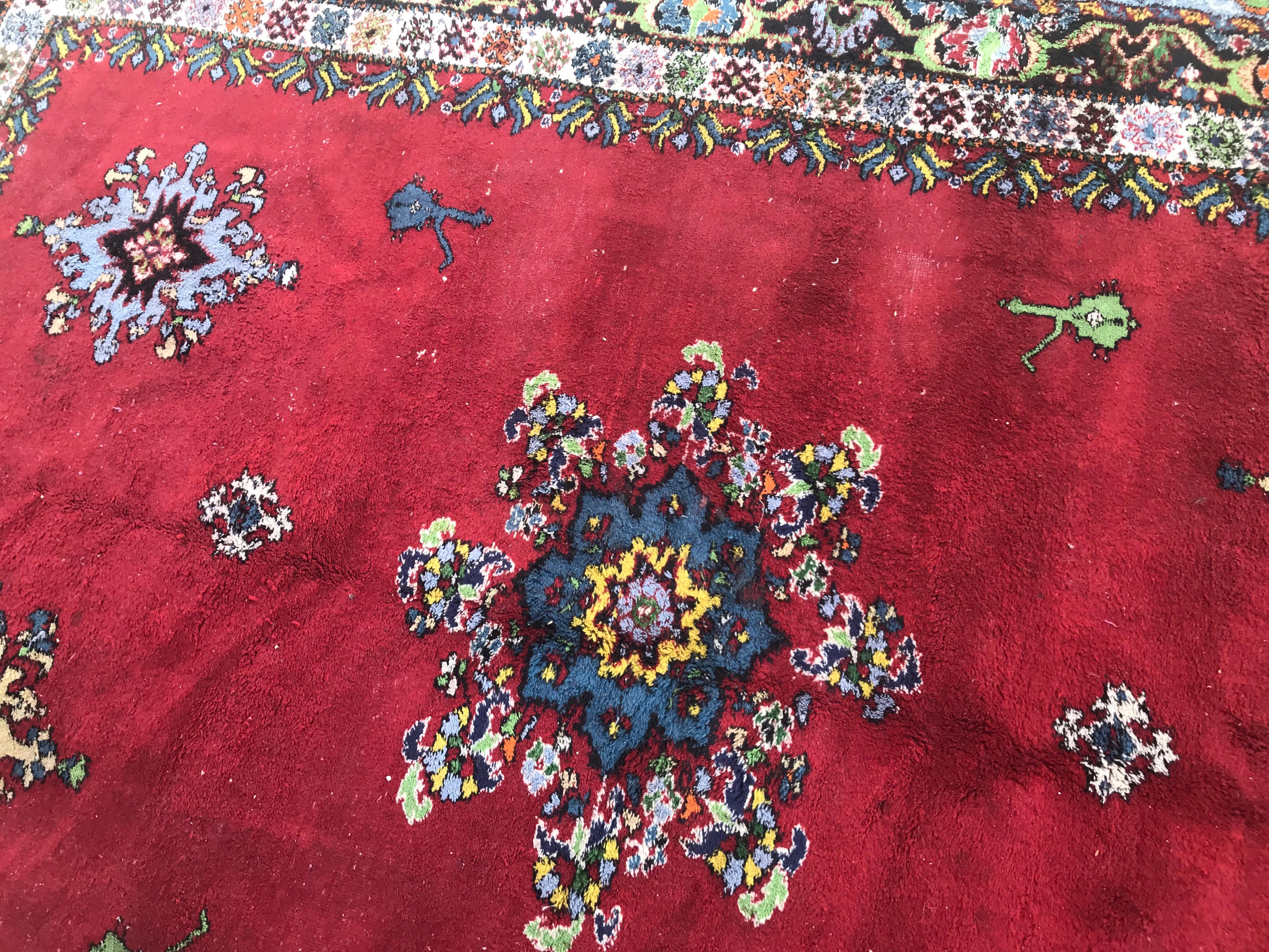 Large Vintage Moroccan Rabat Rug 1