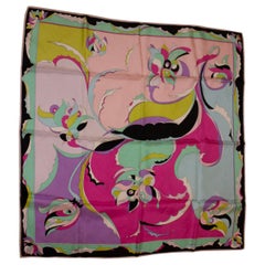 Large Vintage Multicolour Pucci Silk Scarf