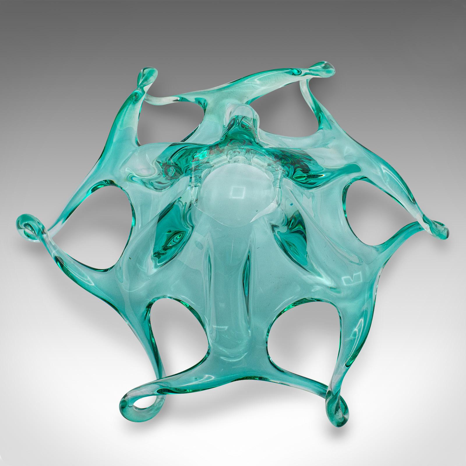 Large Vintage Murano Fruit Bowl, Italian, Art Glass, Serving Dish, Circa 1970 For Sale 5