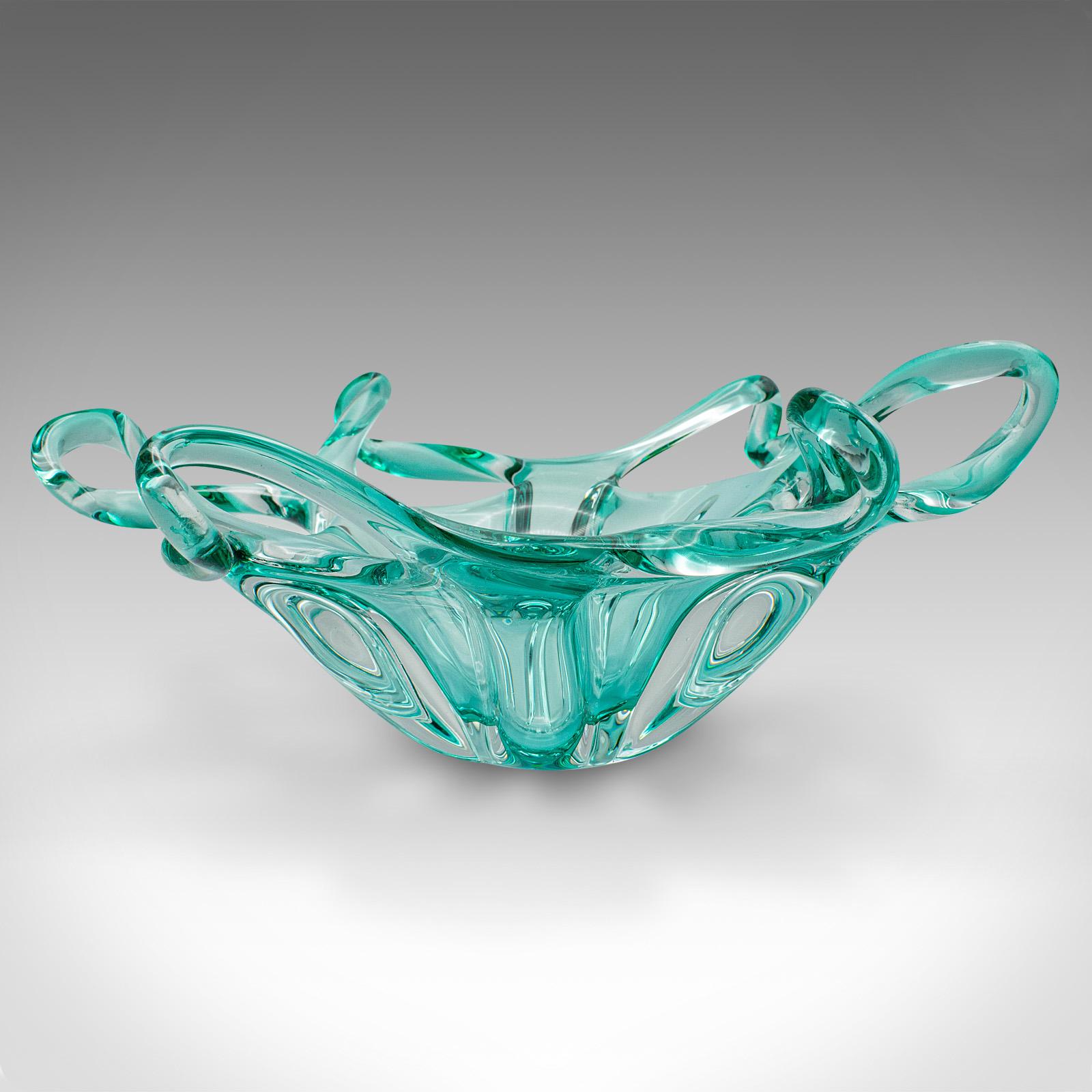 Large Vintage Murano Fruit Bowl, Italian, Art Glass, Serving Dish, Circa 1970 In Good Condition For Sale In Hele, Devon, GB
