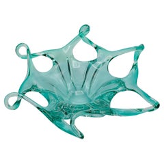 Large Vintage Murano Fruit Bowl, Italian, Art Glass, Serving Dish, Circa 1970