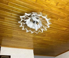 Large Vintage Murano Glass Chandelier, Italy