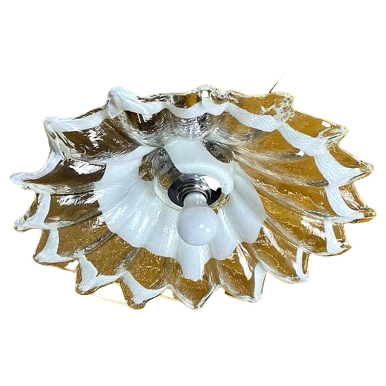 Large Vintage Murano Glass Chandelier, Italy For Sale