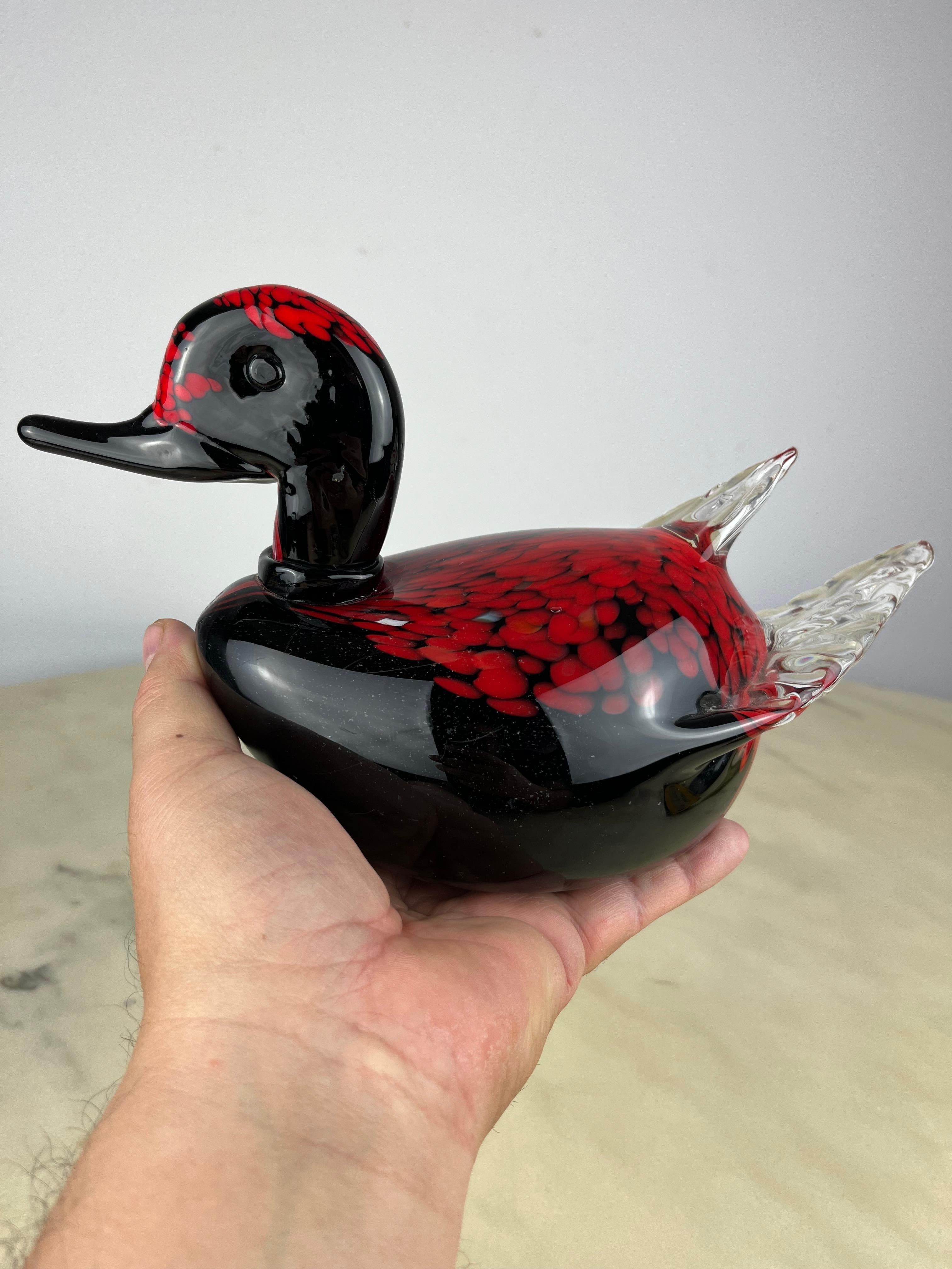 Other Large Vintage Murano Glass Goose, Italy, 1970s For Sale