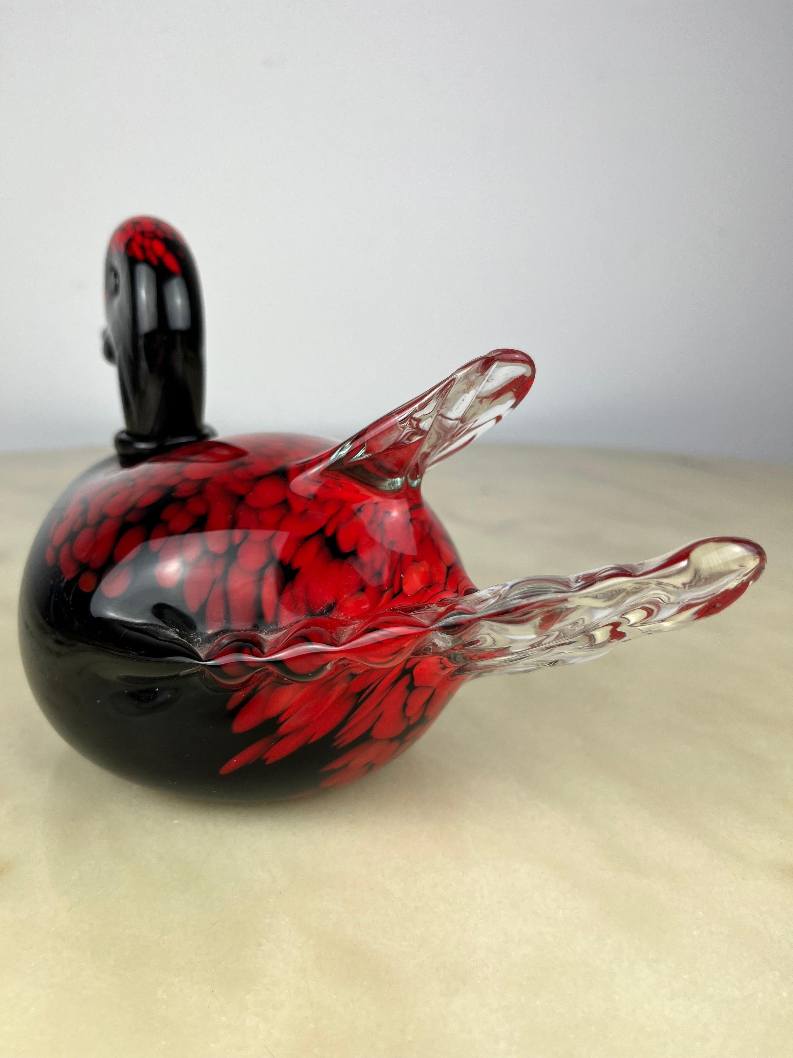 Large Vintage Murano Glass Goose, Italy, 1970s In Good Condition For Sale In Palermo, IT
