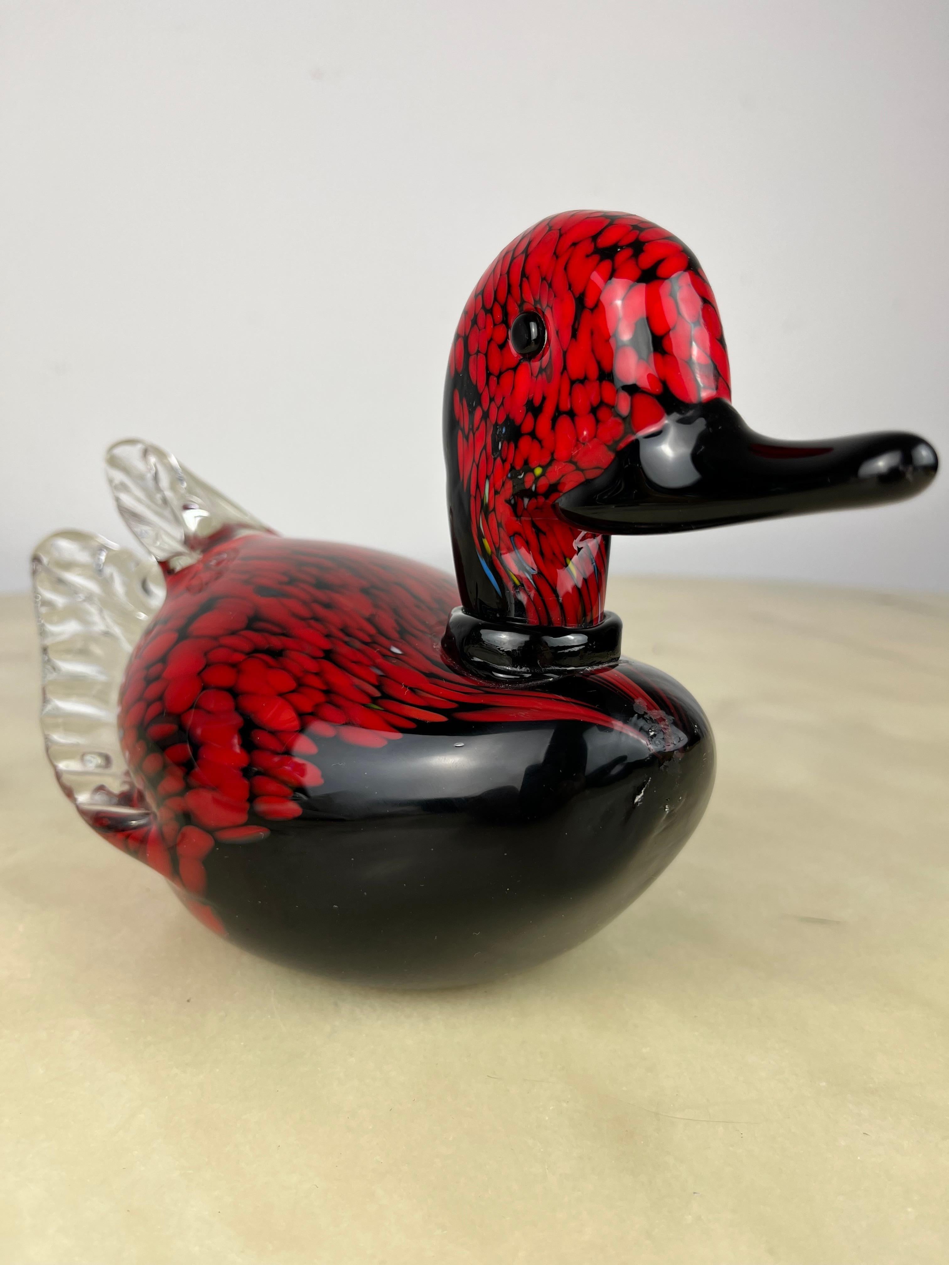 Large Vintage Murano Glass Goose, Italy, 1970s For Sale 2