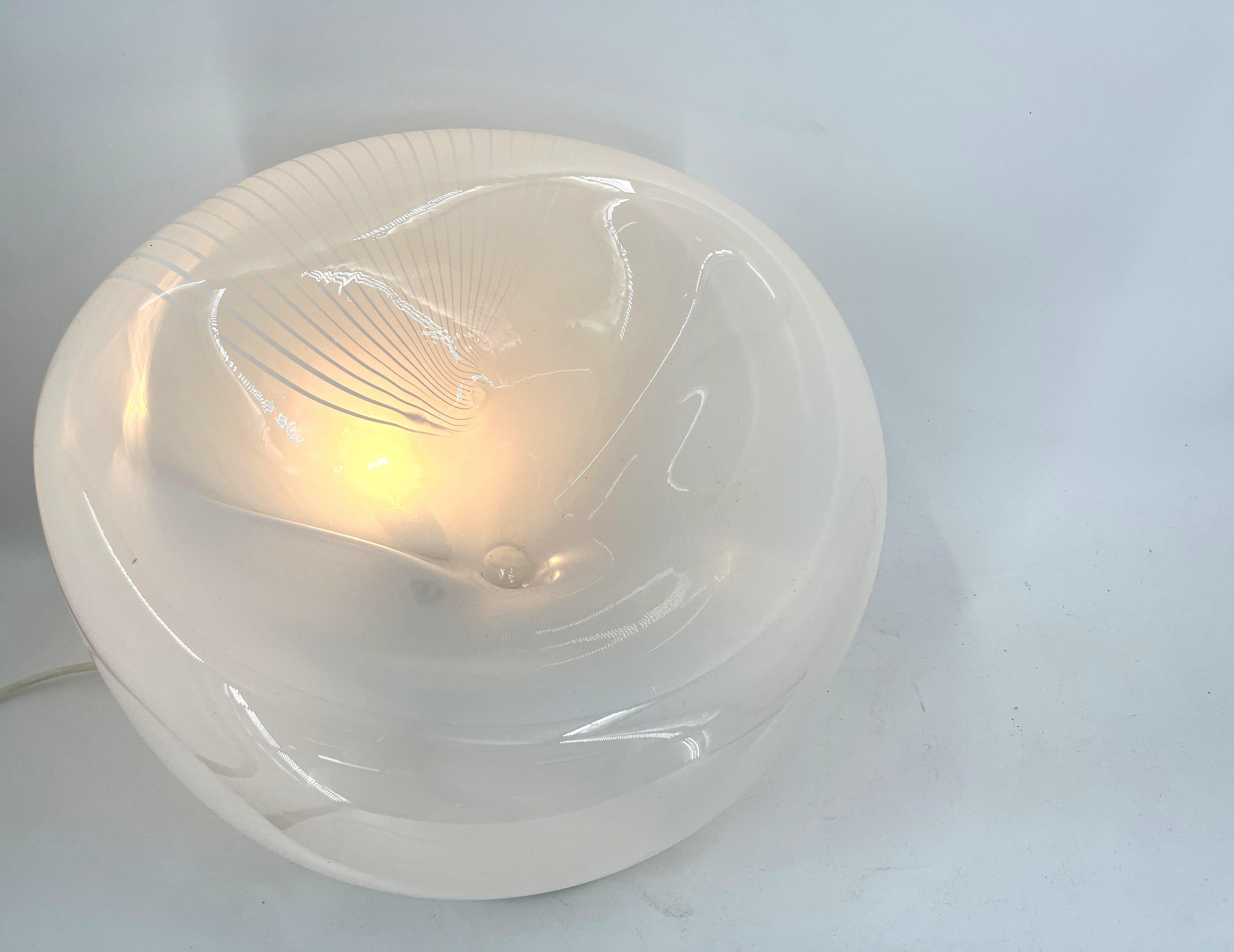Grande lampe de table vintage en verre de Murano, 1970 en vente 3
