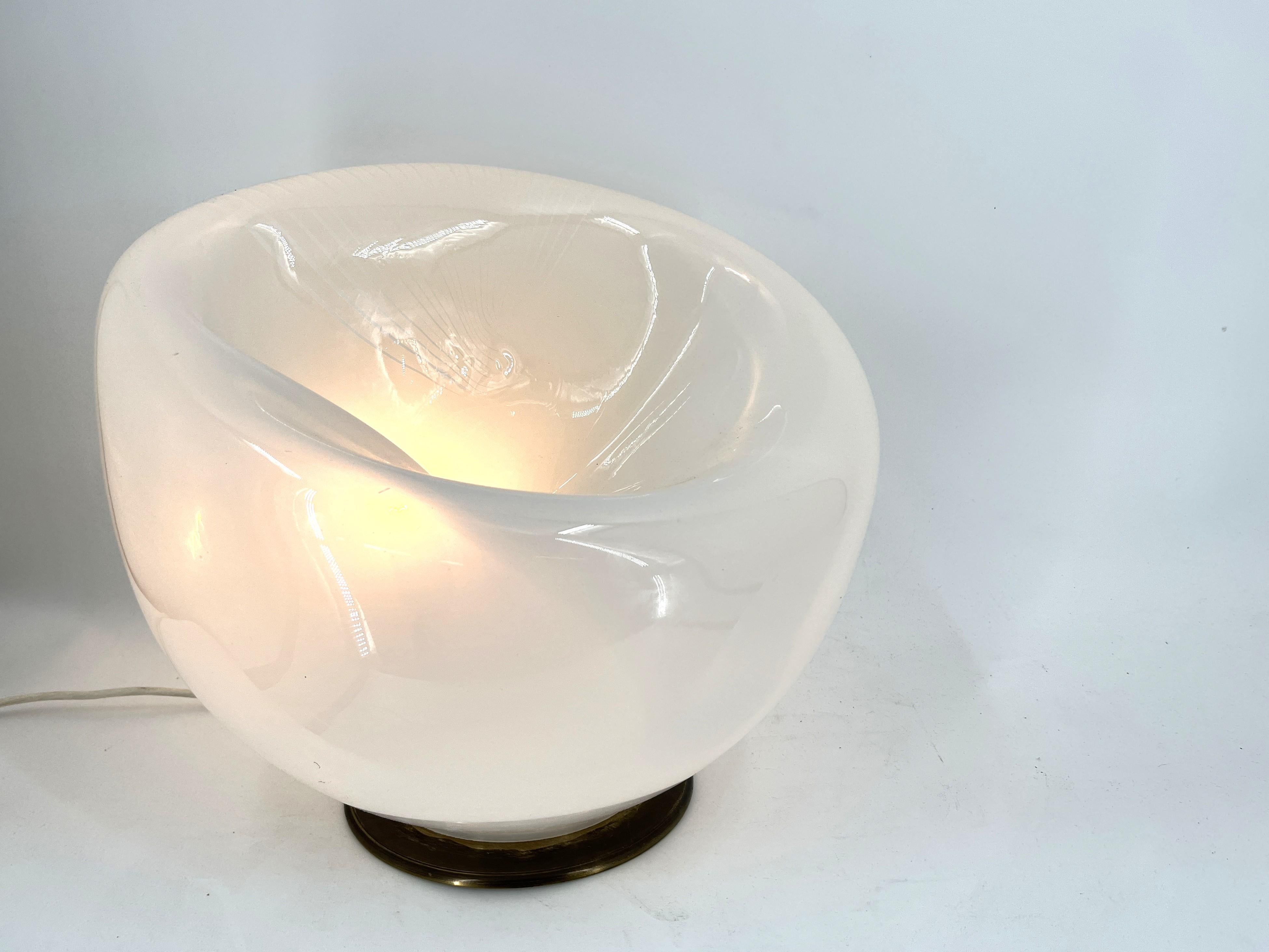 Grande lampe de table vintage en verre de Murano, 1970 en vente 4