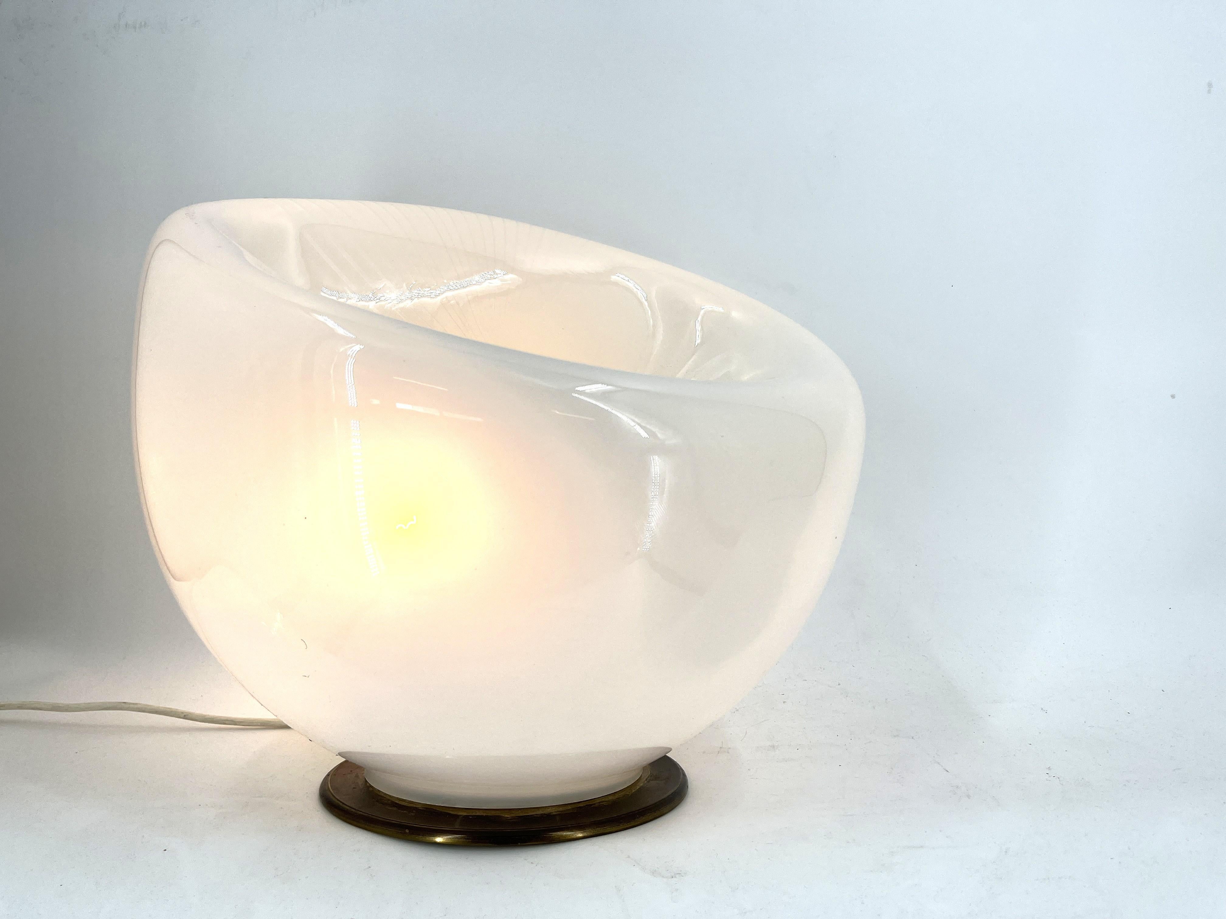 Grande lampe de table vintage en verre de Murano, 1970 en vente 5